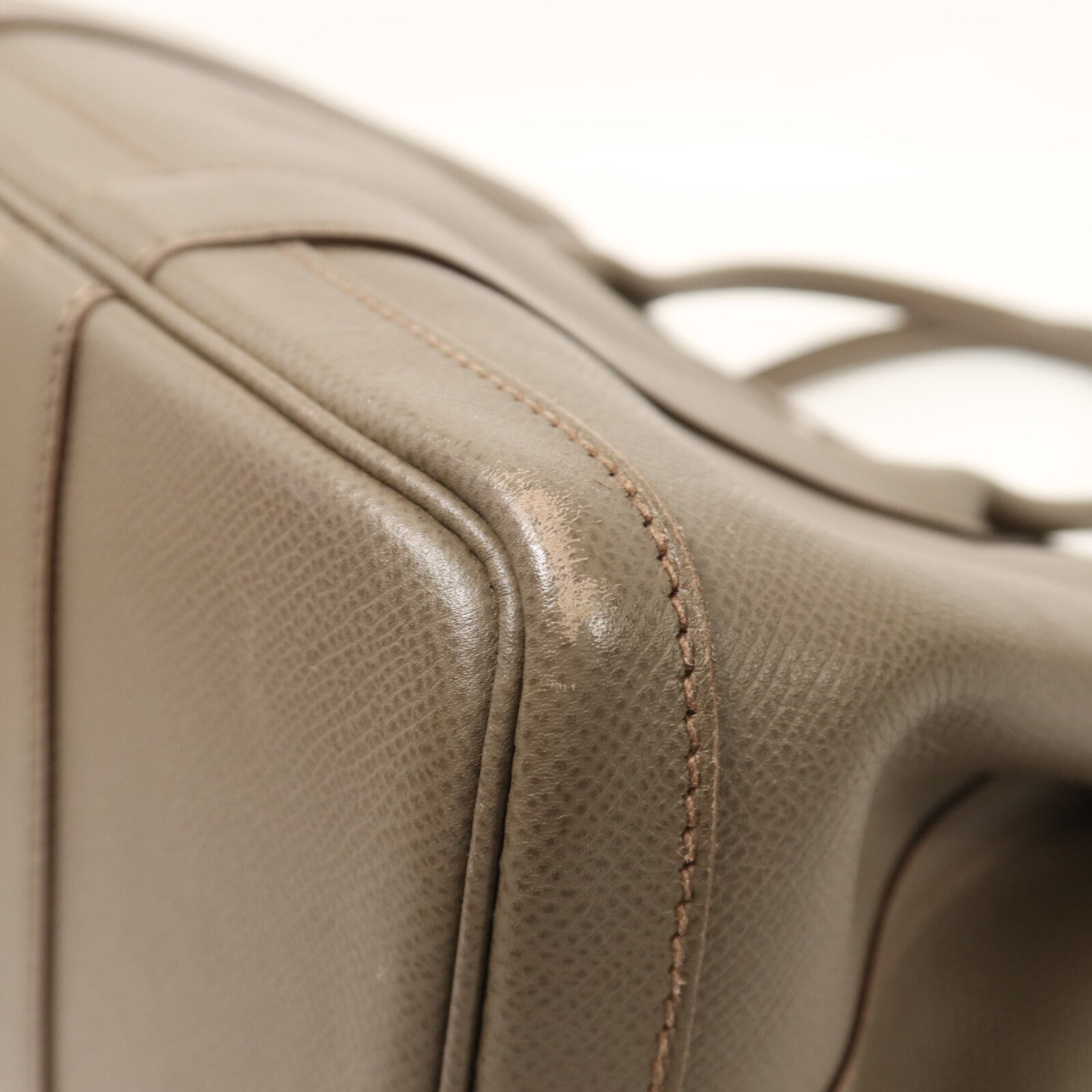 HERMES Epsom皮革Garden Party TPM銀扣手挽袋Etain