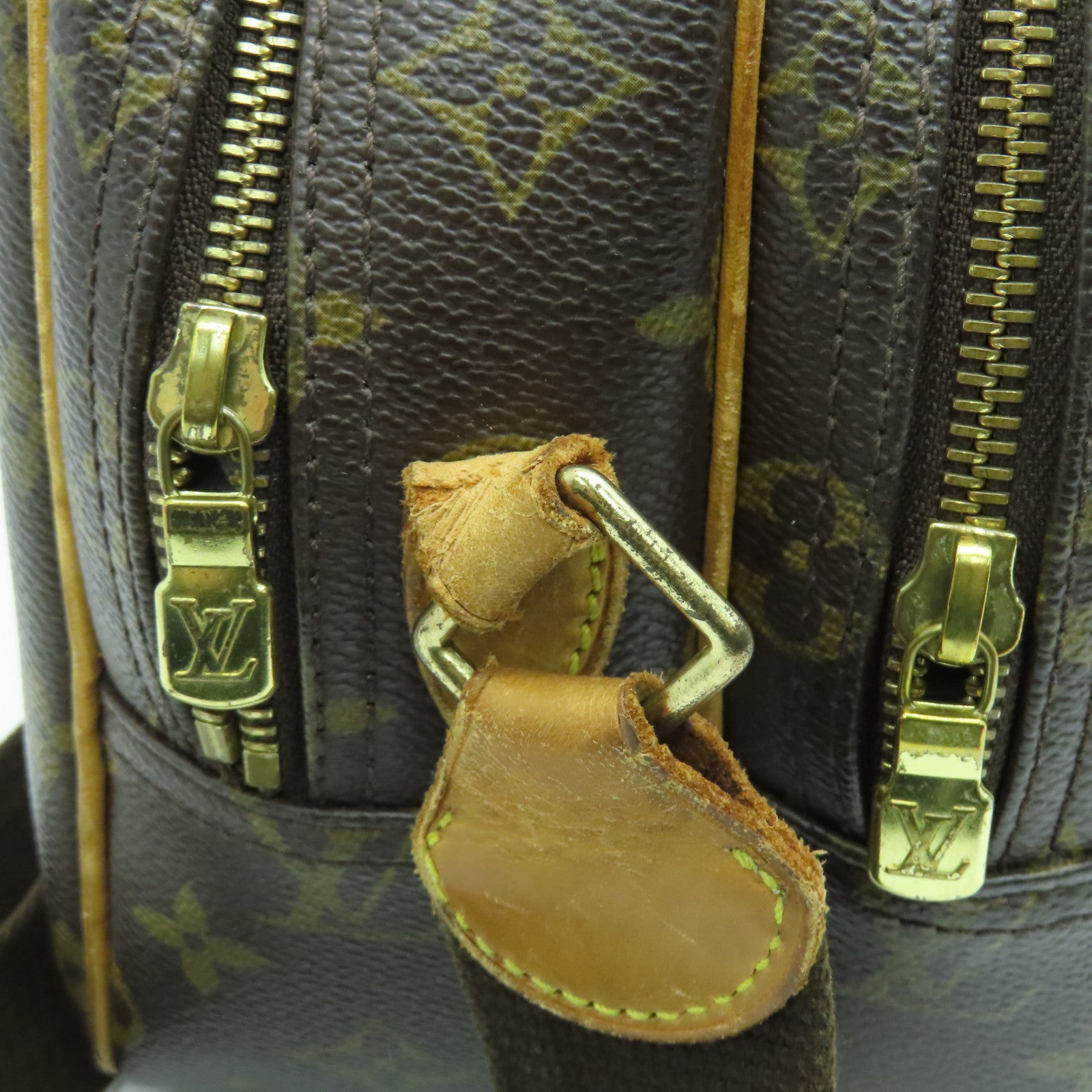 LOUIS VUITTON Monogram Reporter金扣肩背袋啡色
