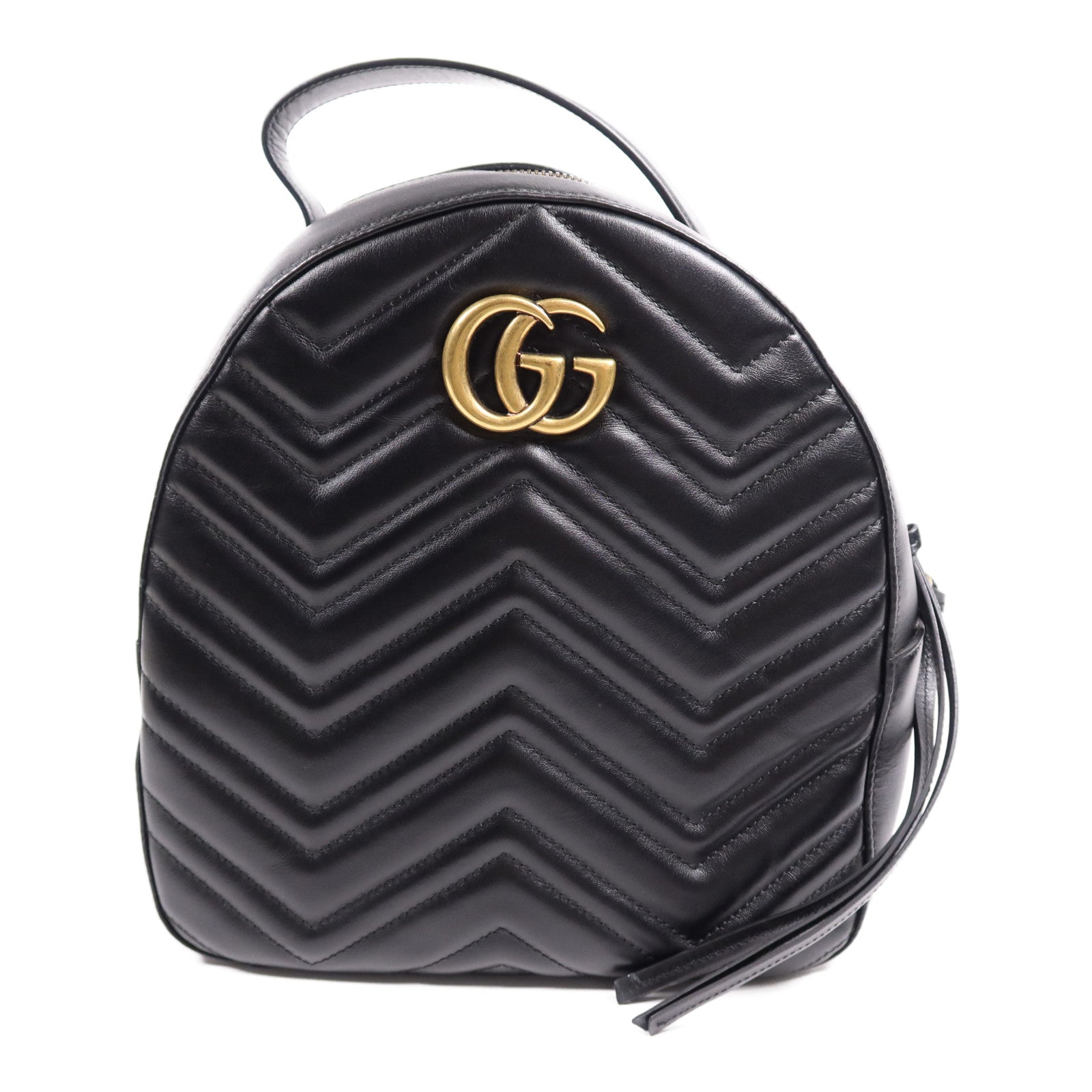 GUCCI 牛皮皮革GG Marmont Backpack金扣背包