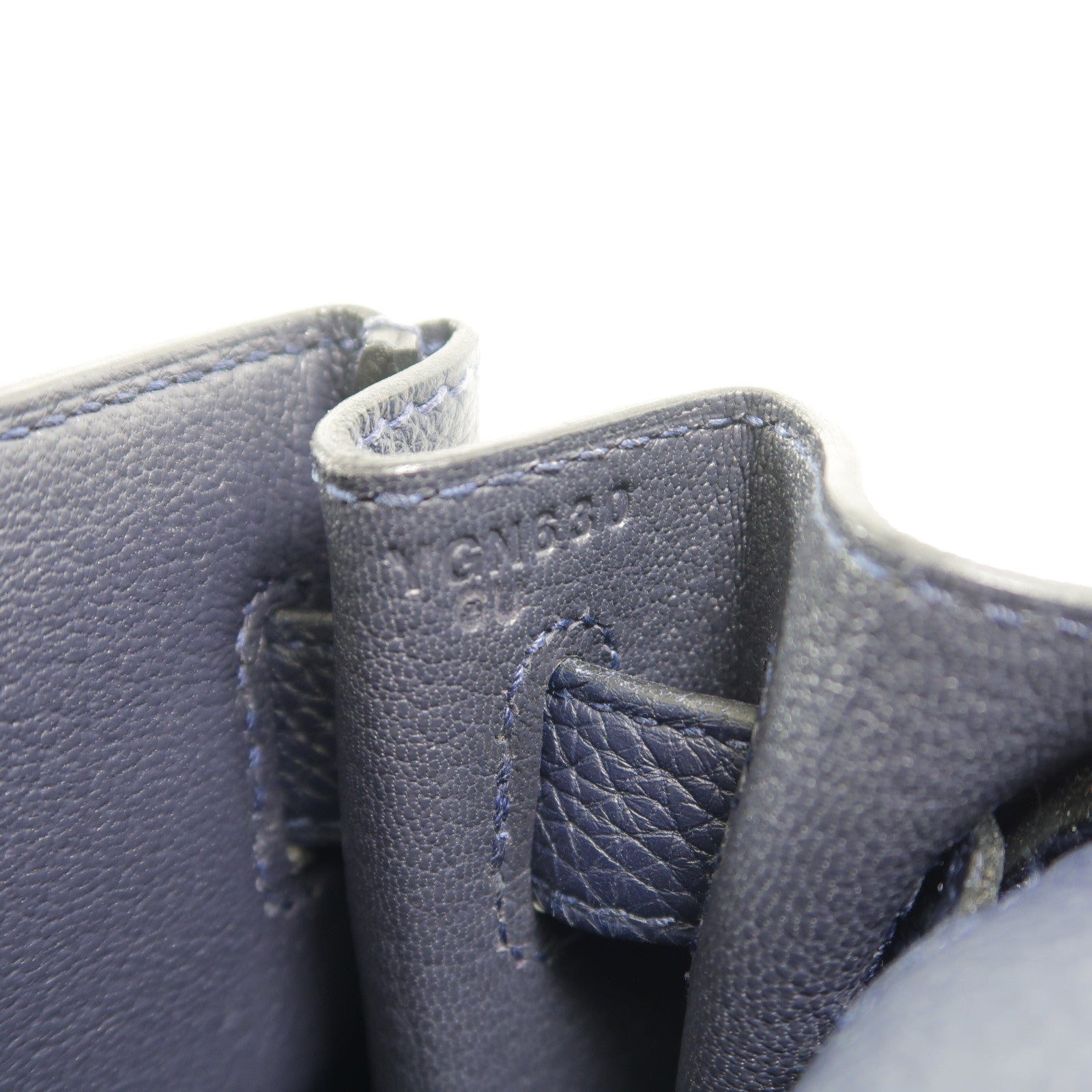HERMES Togo皮革Kelly 28手挽肩背兩用袋Bleu Nuit