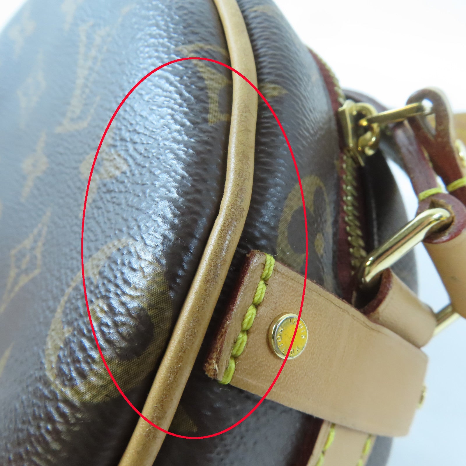 LOUIS VUITTON Monogram Boite Chapeau Souple PM金扣肩背袋啡色