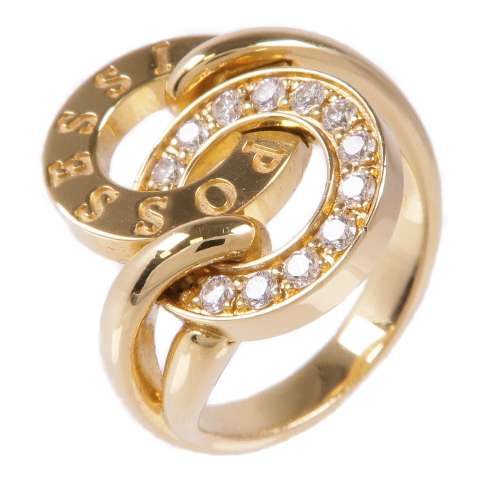 PIAGET 18K黃金Possession鑽石戒指Piaget#51/US#5.5