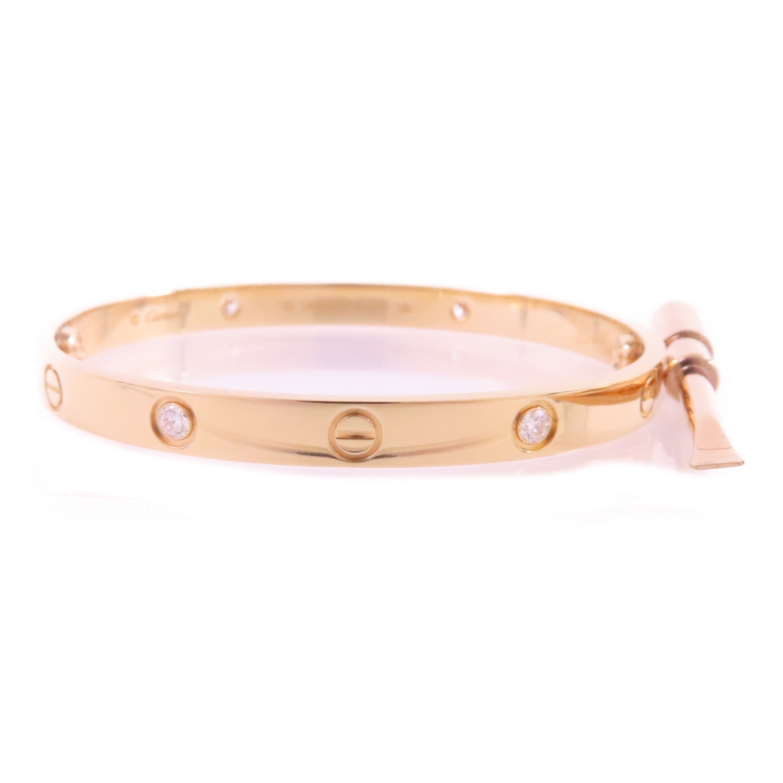 CARTIER 【激減優惠】18K玫瑰金/鑽石Love Bracelet 4 Diamond Bracelet手鐲Cartier#18
