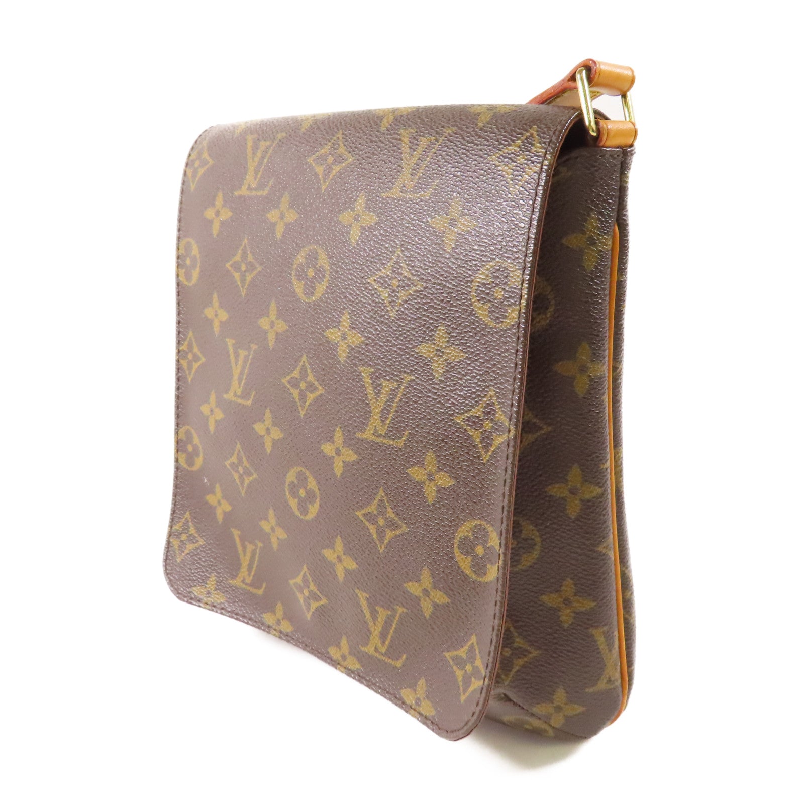 LOUIS VUITTON Monogram Musette Salsa金扣肩背袋棕色