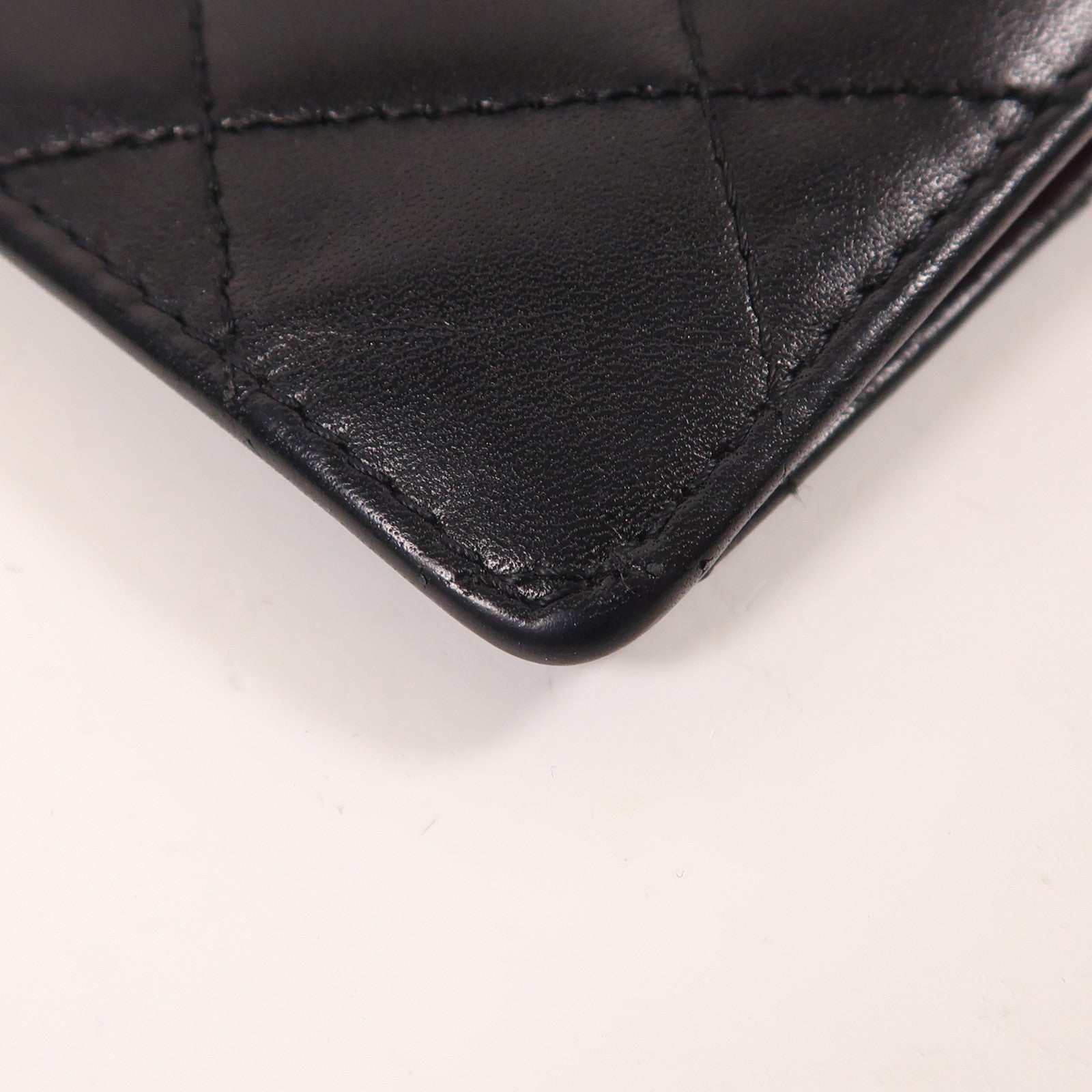 CHANEL 羊皮皮革Cambon Wallet銀扣長錢包