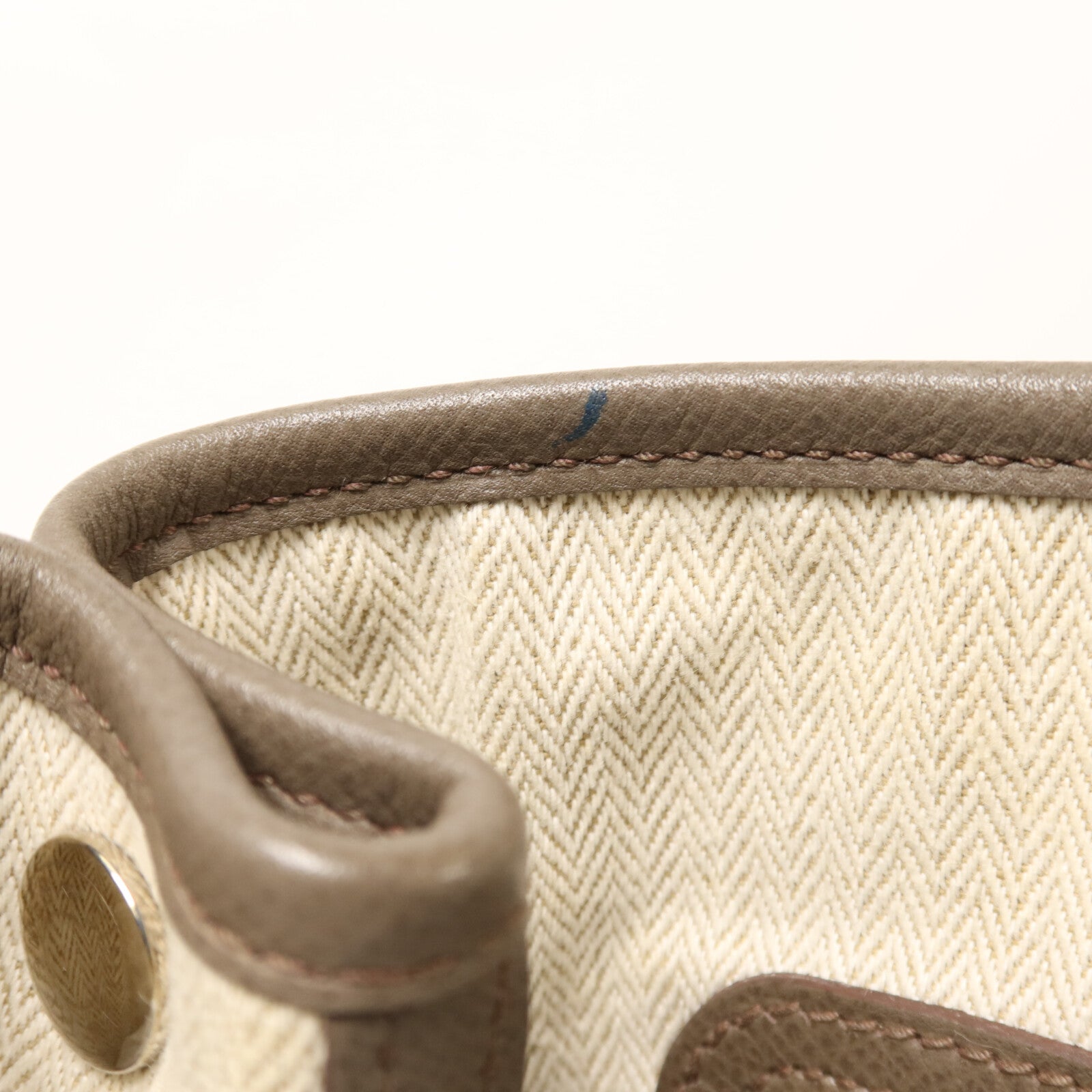 HERMES Epsom皮革Garden Party TPM銀扣手挽袋Etain