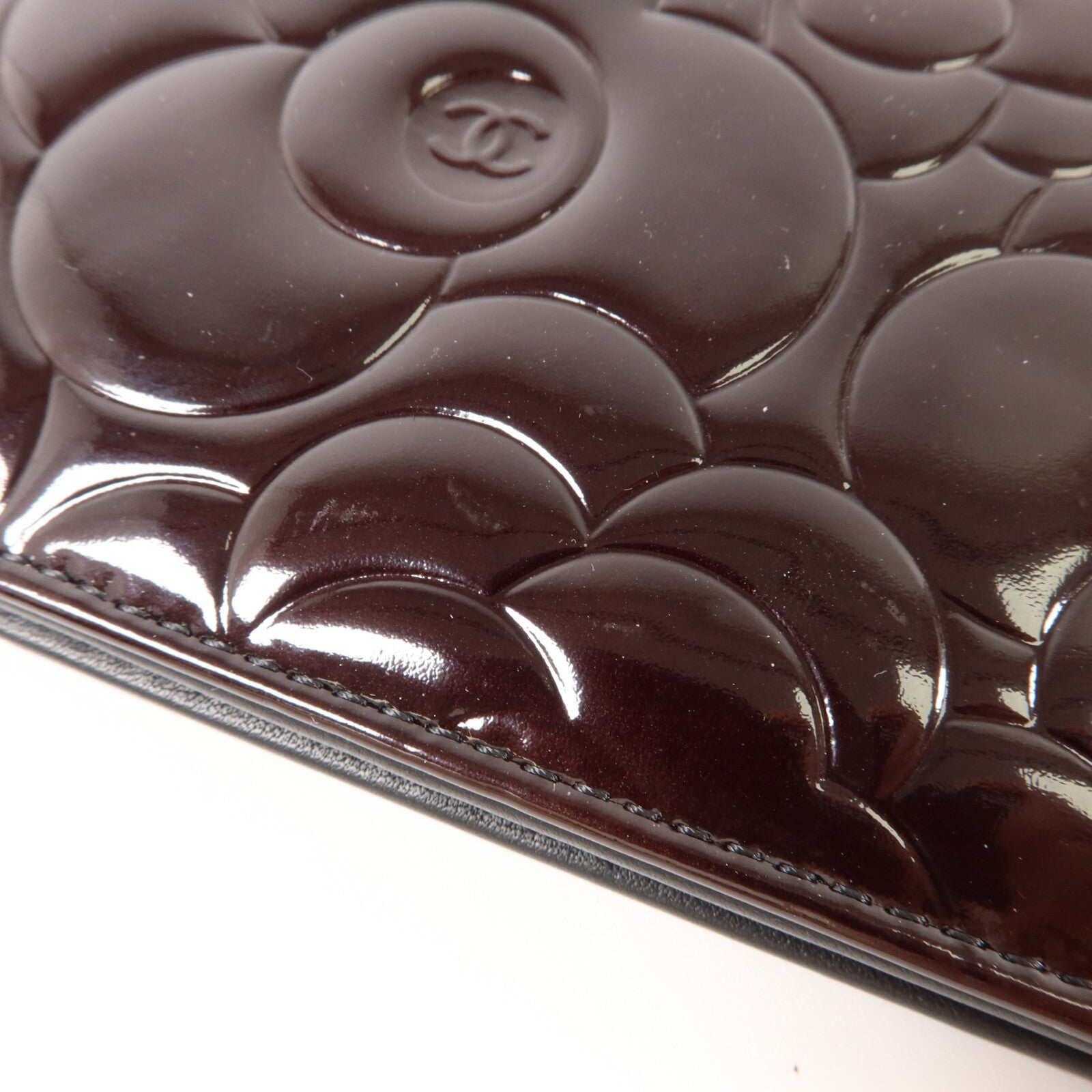 CHANEL 漆皮皮革Long Bifold Wallet長錢包