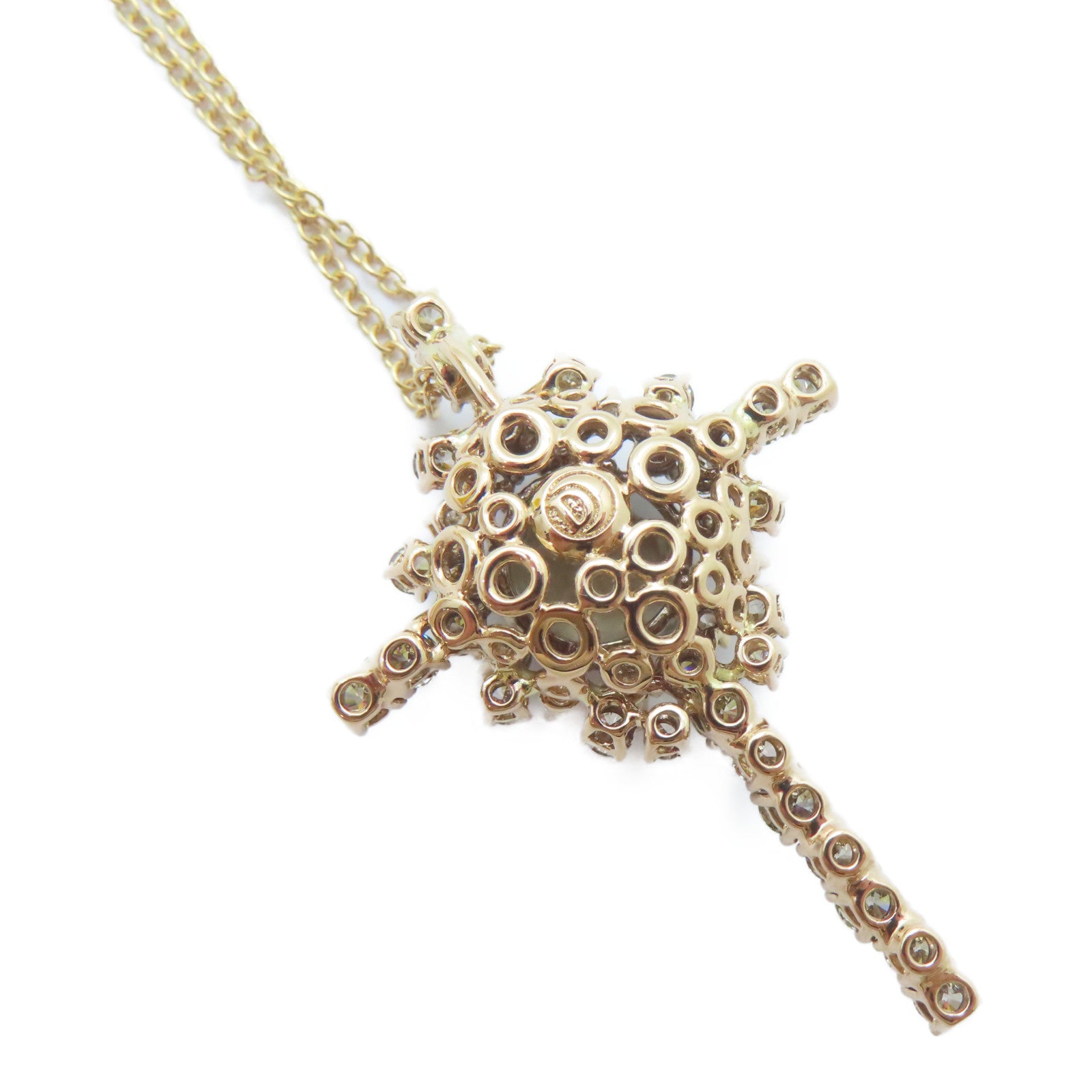Damiani 18K玫瑰金Smokey Quartz/Diamond Necklace項鍊