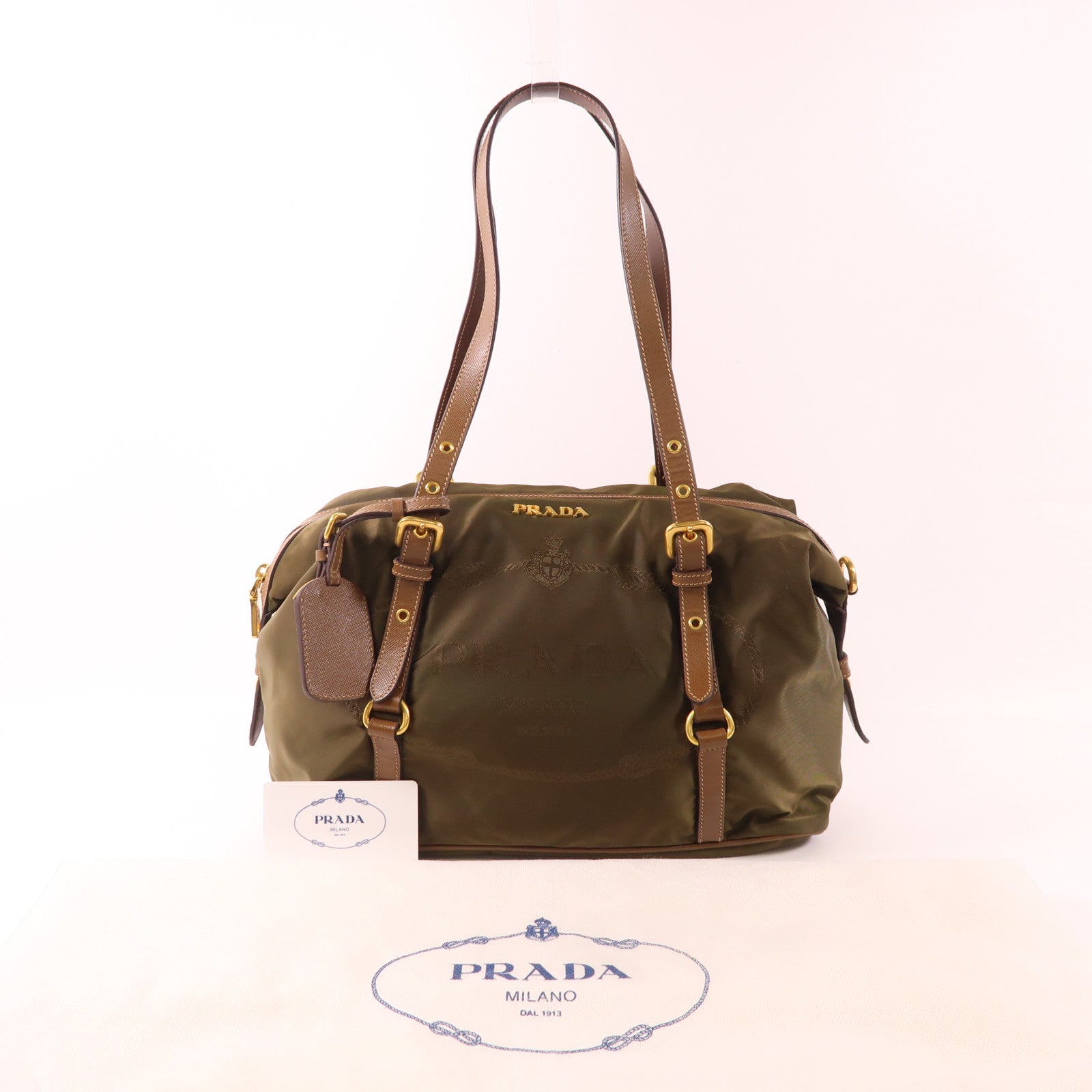 PRADA 尼龍Shoulder Bag金扣肩背袋