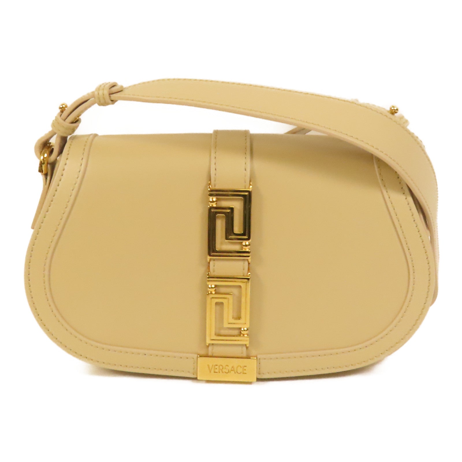 VERSACE 牛皮皮革Greca Goddness金扣肩背袋