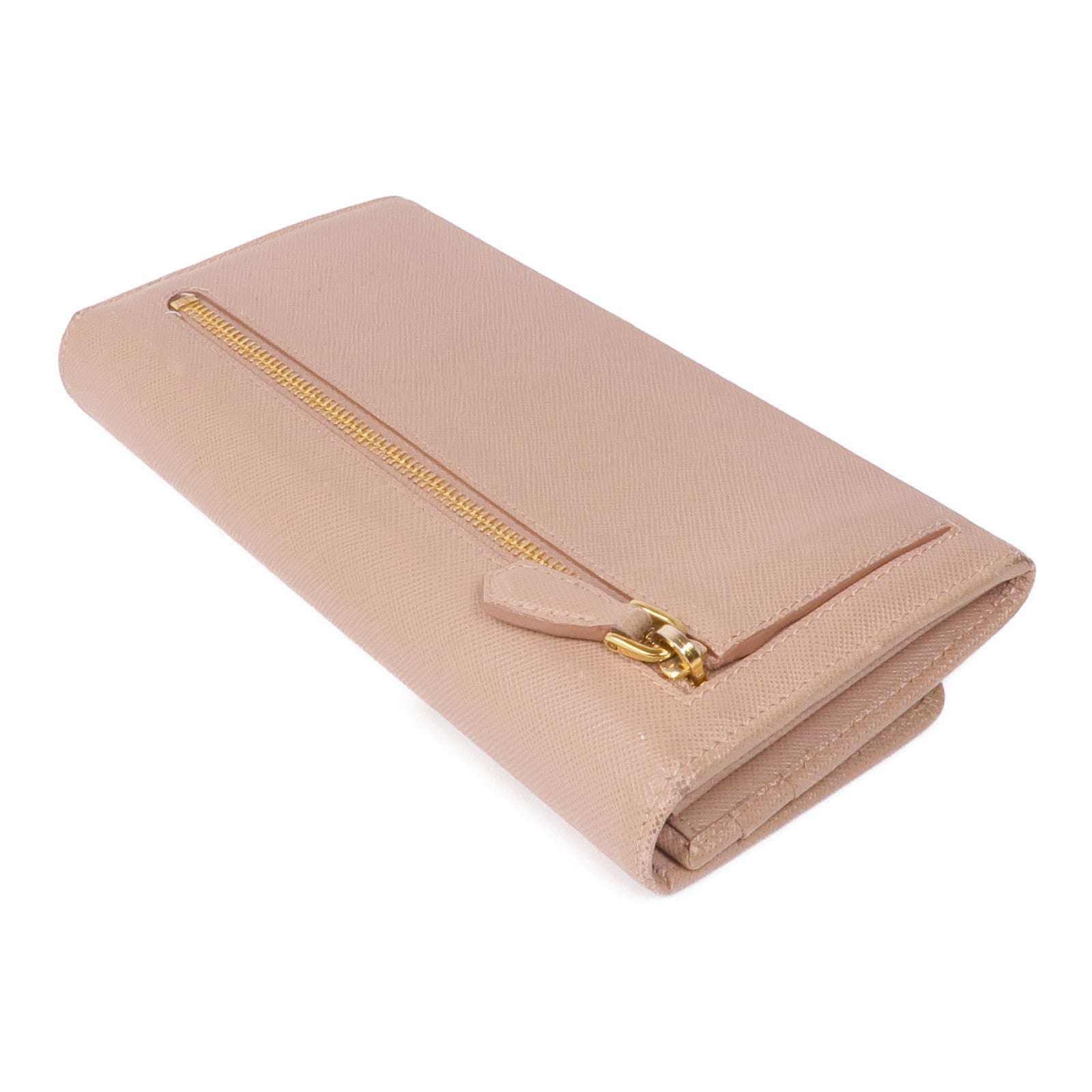 PRADA Saffiano皮革Long Wallet金扣長錢包