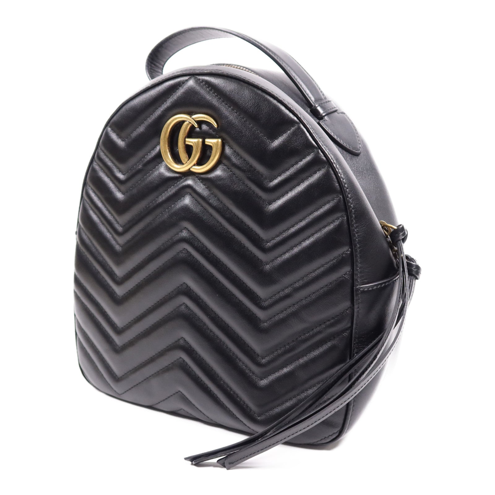 GUCCI 牛皮皮革GG Marmont Backpack金扣背包