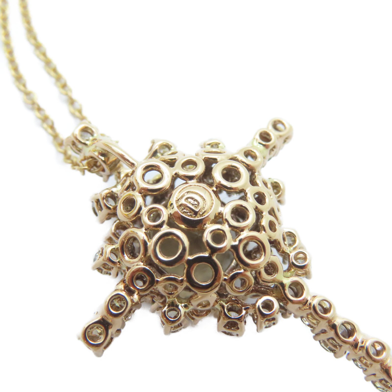 Damiani 18K玫瑰金Smokey Quartz/Diamond Necklace項鍊
