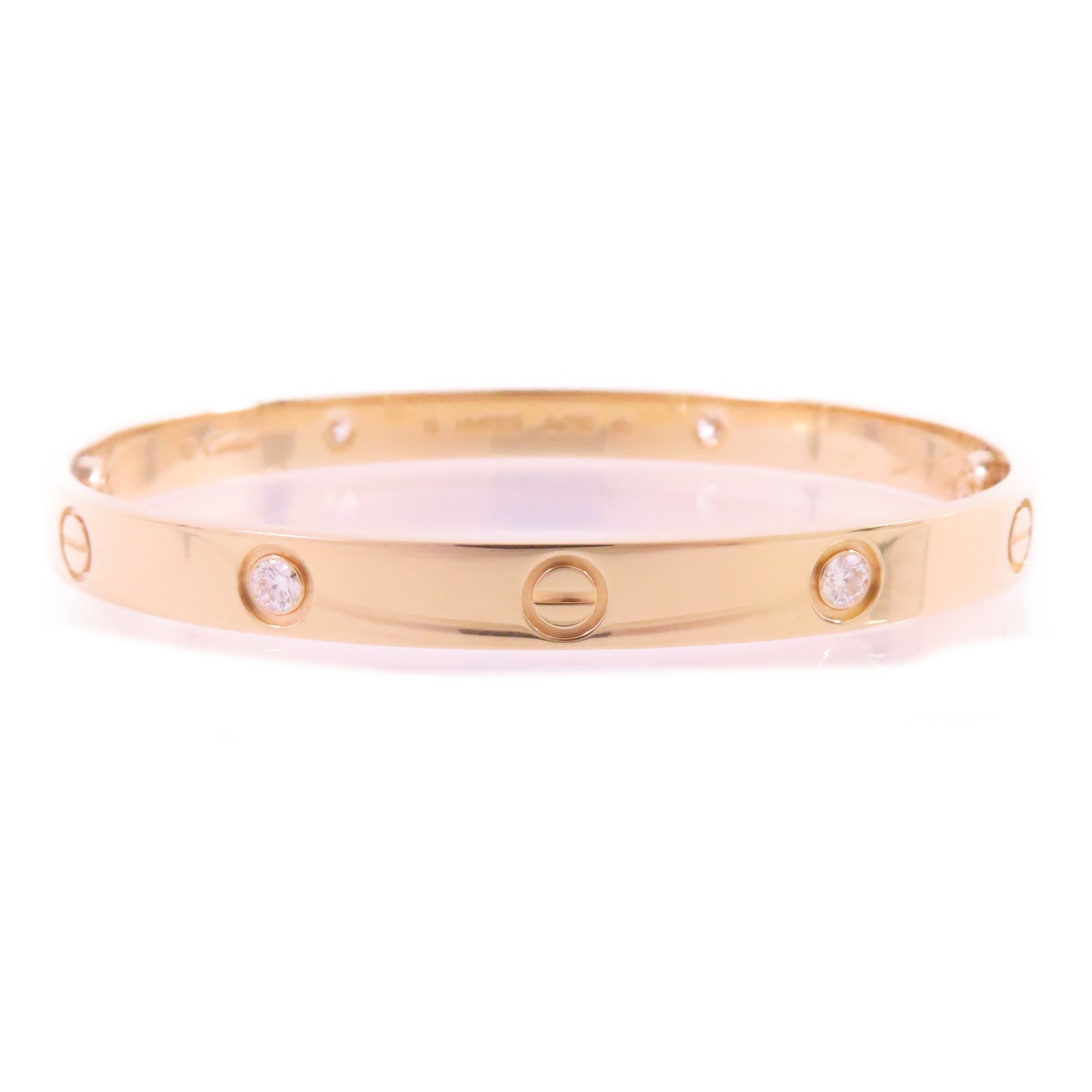 CARTIER 【激減優惠】18K玫瑰金/鑽石Love Bracelet 4 Diamond Bracelet手鐲Cartier#18