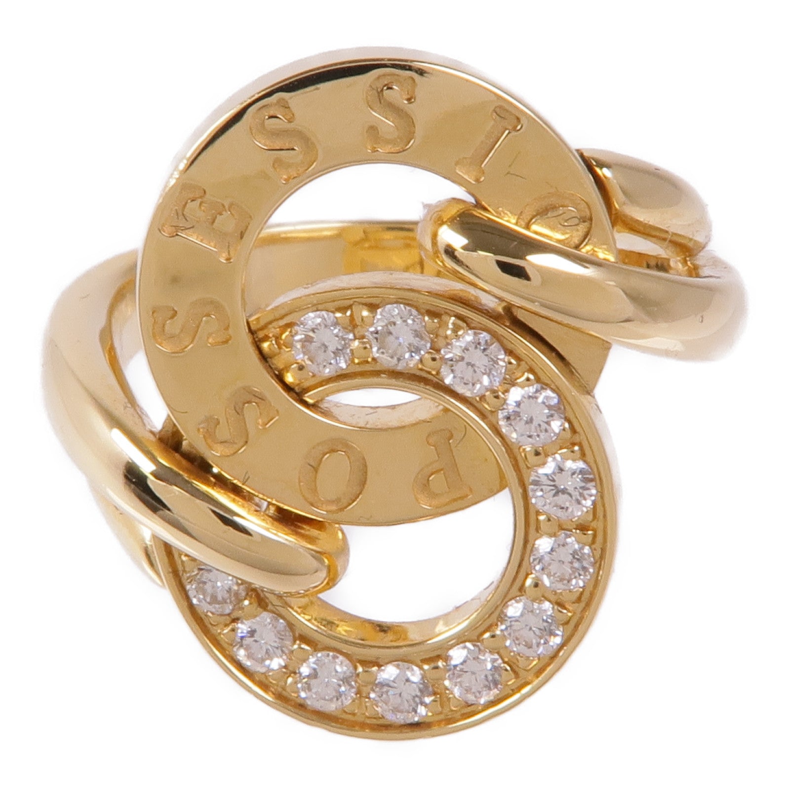 PIAGET 18K黃金Possession鑽石戒指Piaget#51/US#5.5