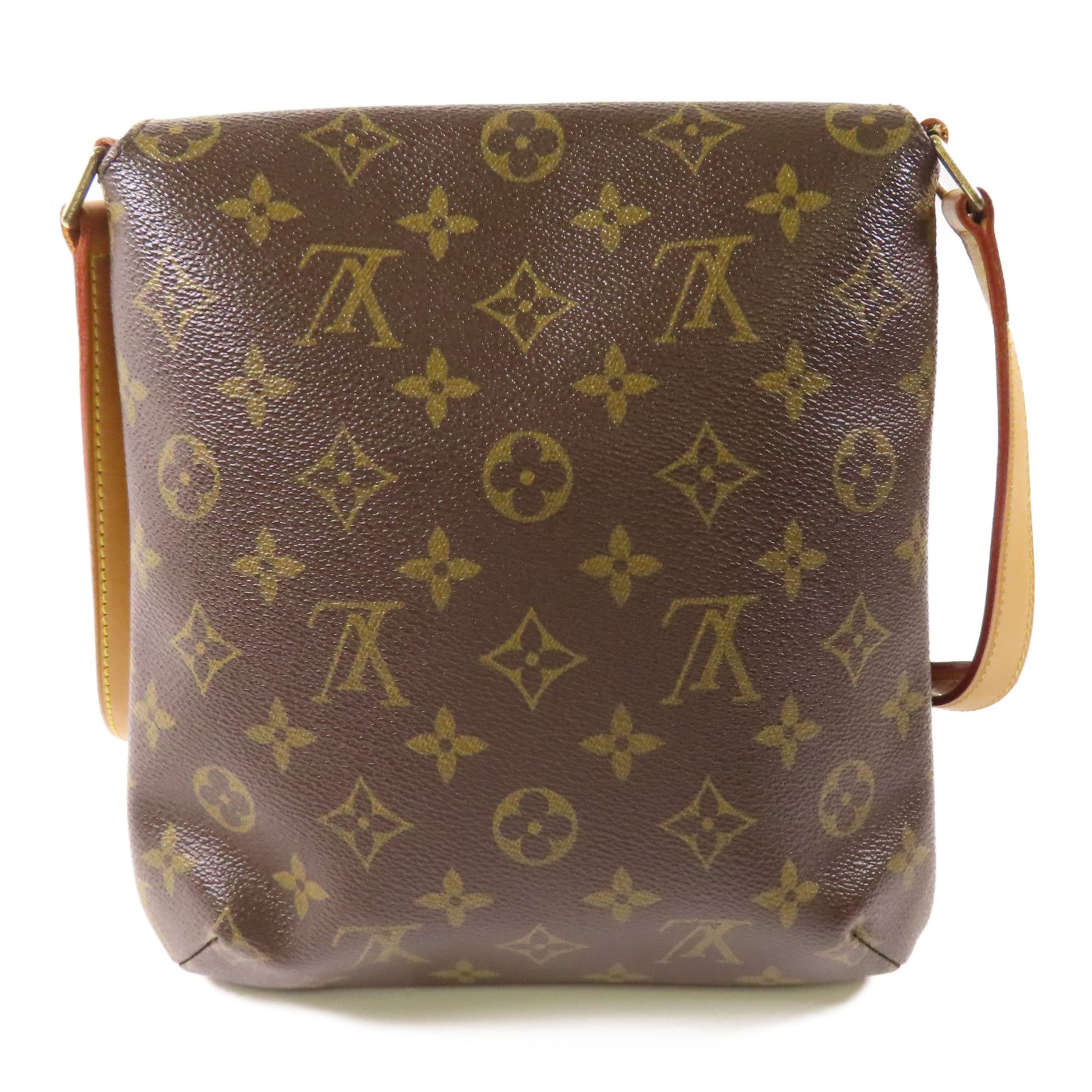 LOUIS VUITTON Monogram Musette Salsa金扣肩背袋棕色