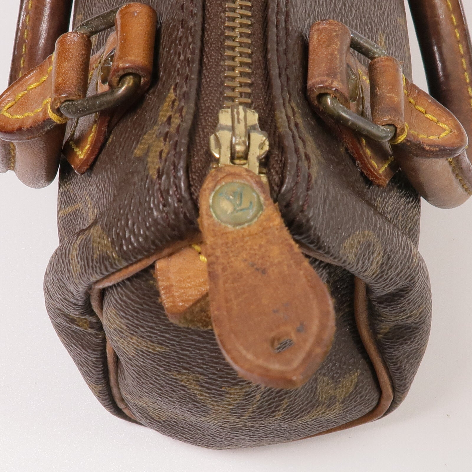 LOUIS VUITTON Monogram Speedy Mini手挽袋棕色