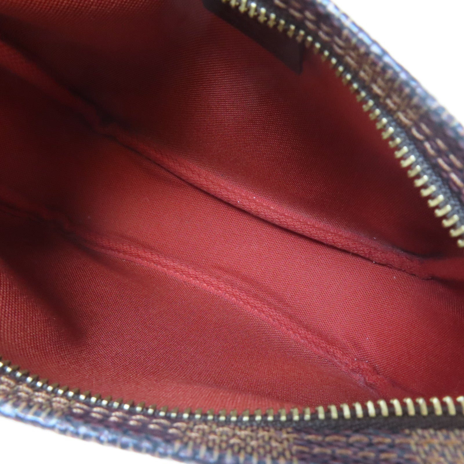 LOUIS VUITTON Damier Truth Makeup Bag金扣手挽袋啡色