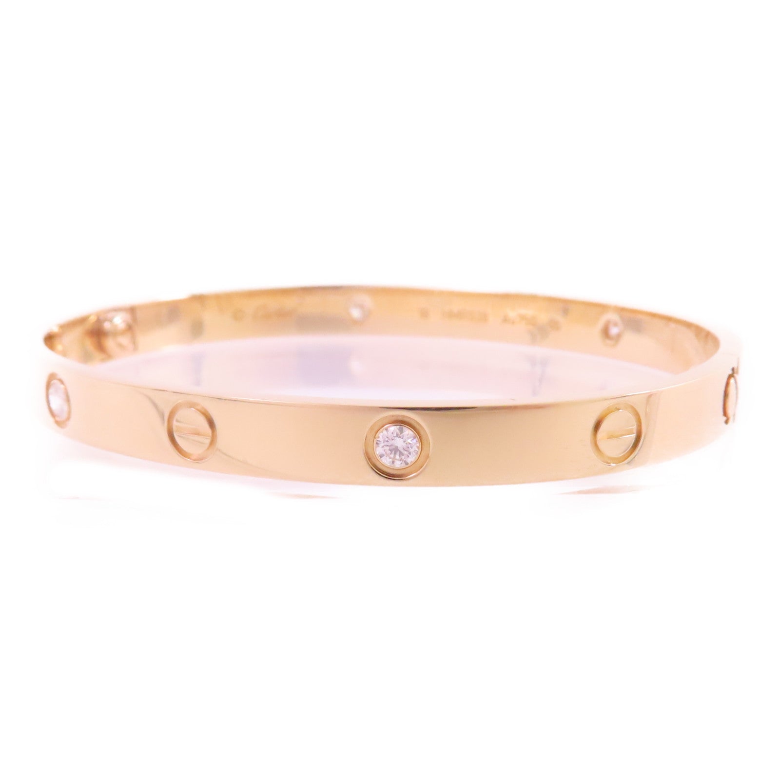 CARTIER 【激減優惠】18K玫瑰金/鑽石Love Bracelet 4 Diamond Bracelet手鐲Cartier#18