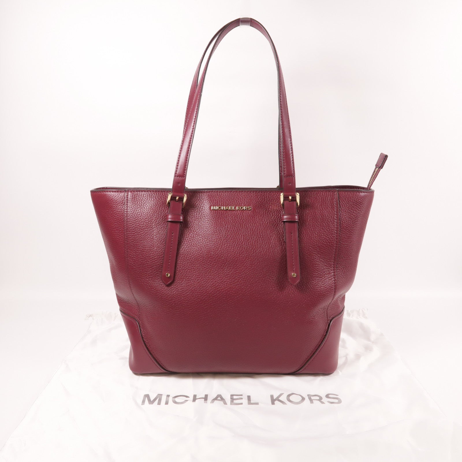 Michael Kors 牛皮皮革Tote Bag金扣肩背袋