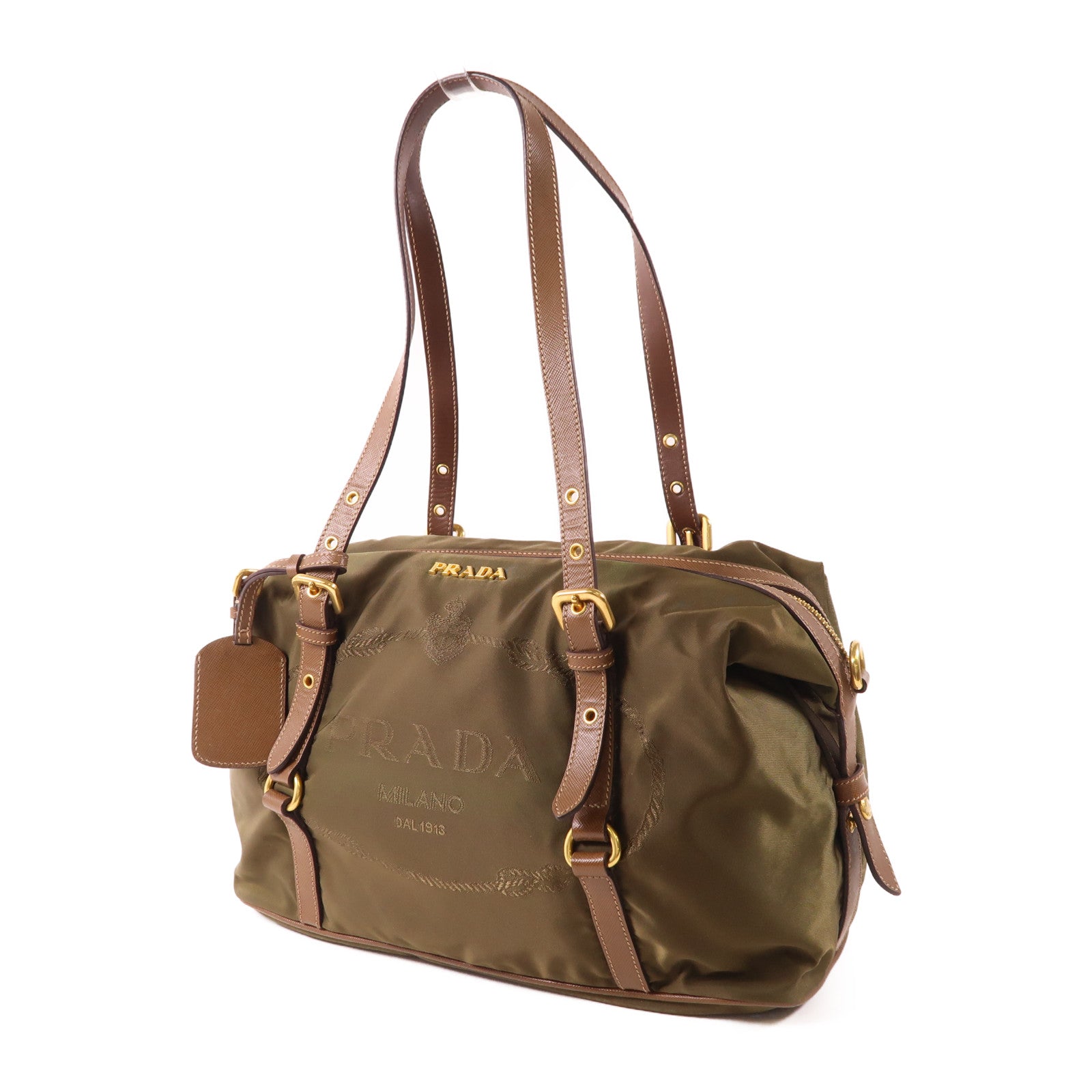 PRADA 尼龍Shoulder Bag金扣肩背袋