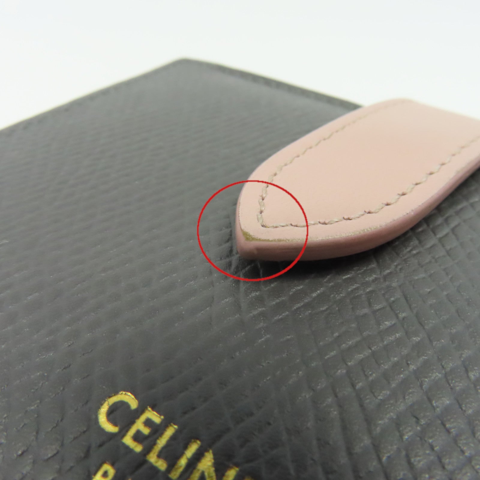 CELINE 牛皮皮革Short Wallet短錢包灰色