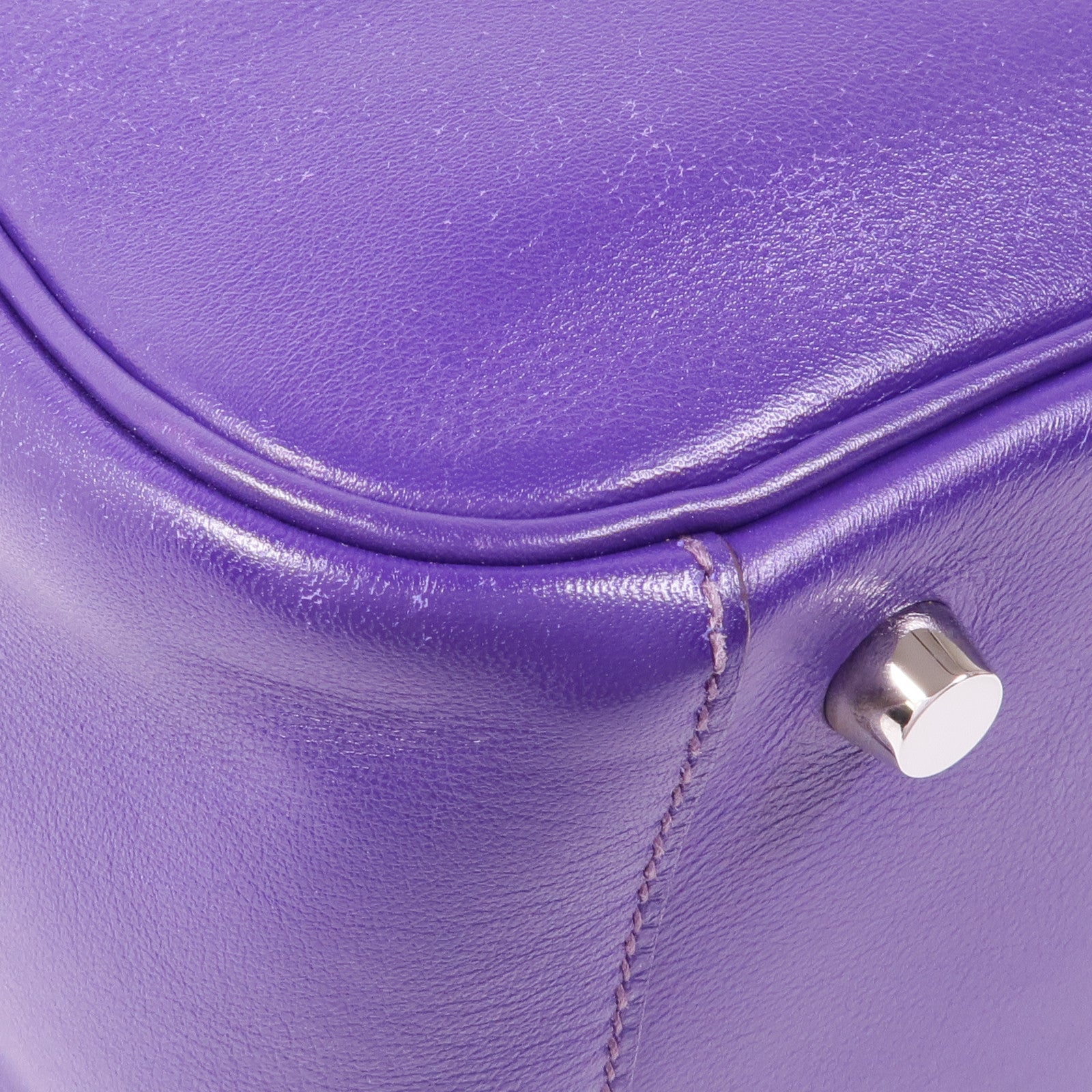 HERMES Swift皮革Lindy 26銀扣手挽肩背兩用袋Cassis