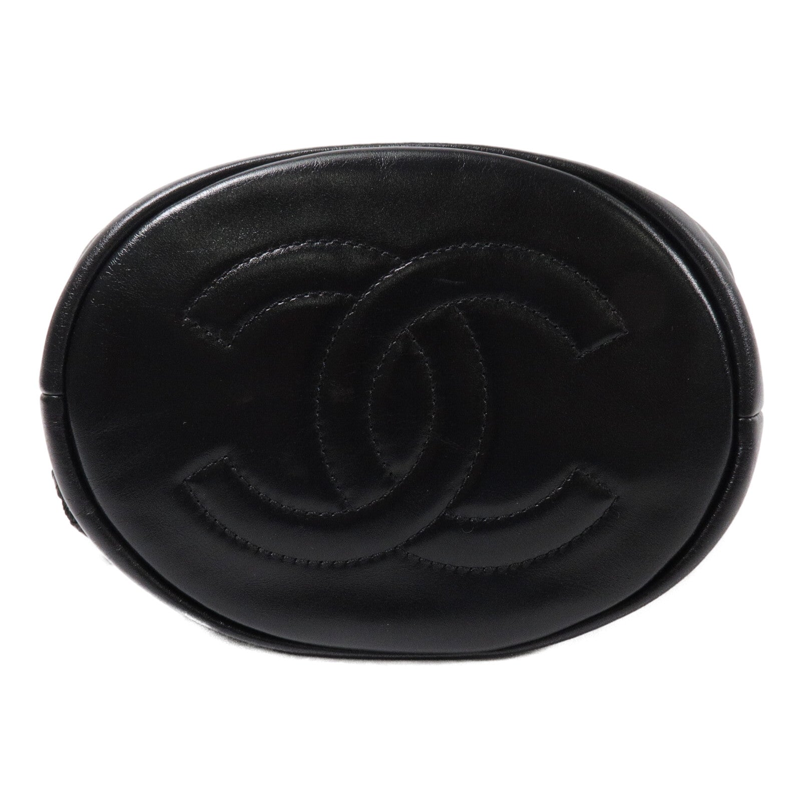 CHANEL 牛皮皮革Drawstring Bucket Bag鏈帶肩背袋