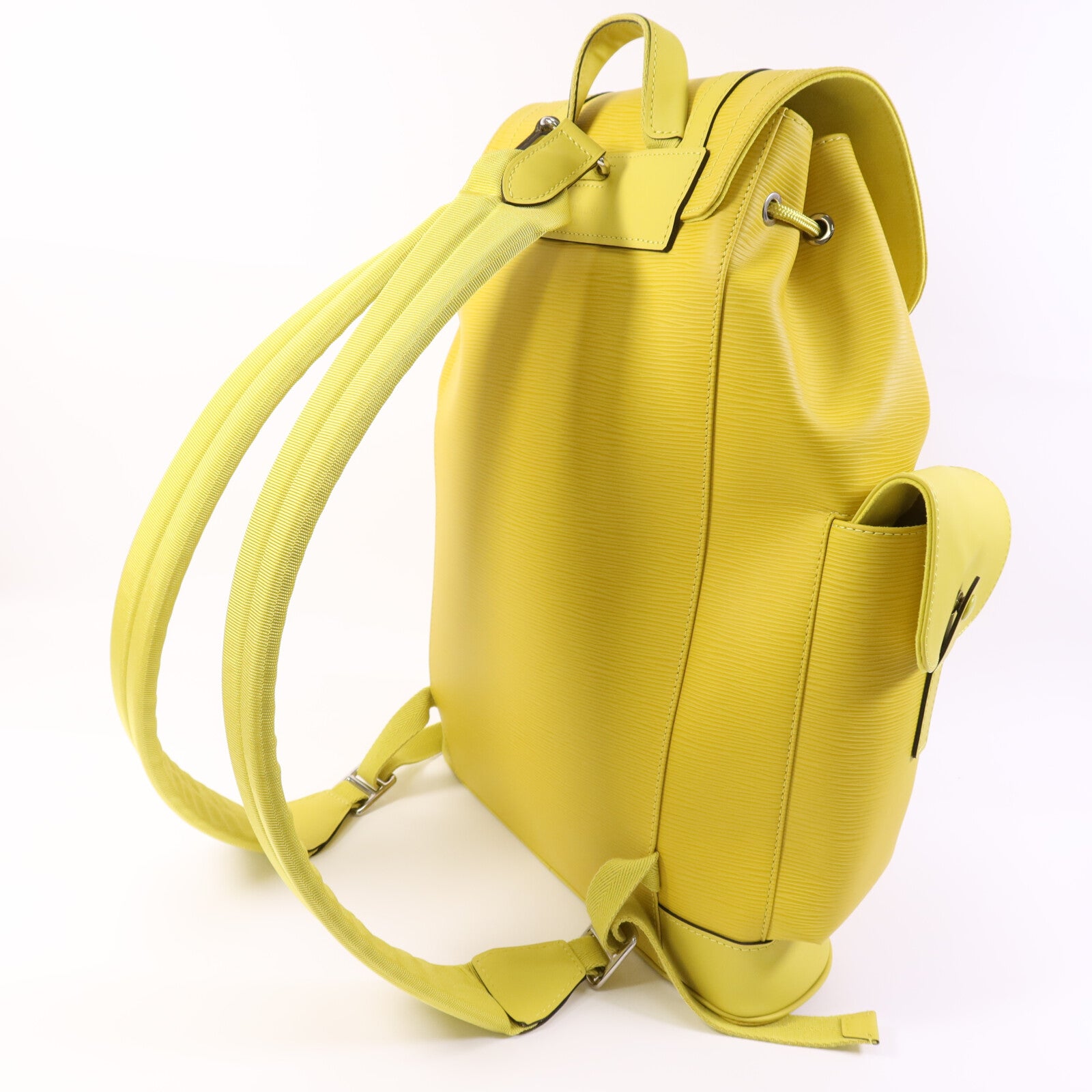 LOUIS VUITTON Epi Christopher MM銀扣背包