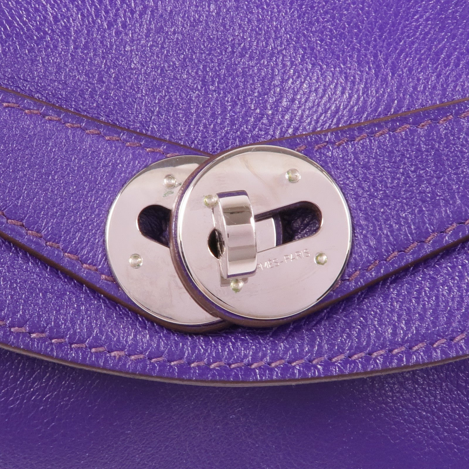 HERMES Swift皮革Lindy 26銀扣手挽肩背兩用袋Cassis