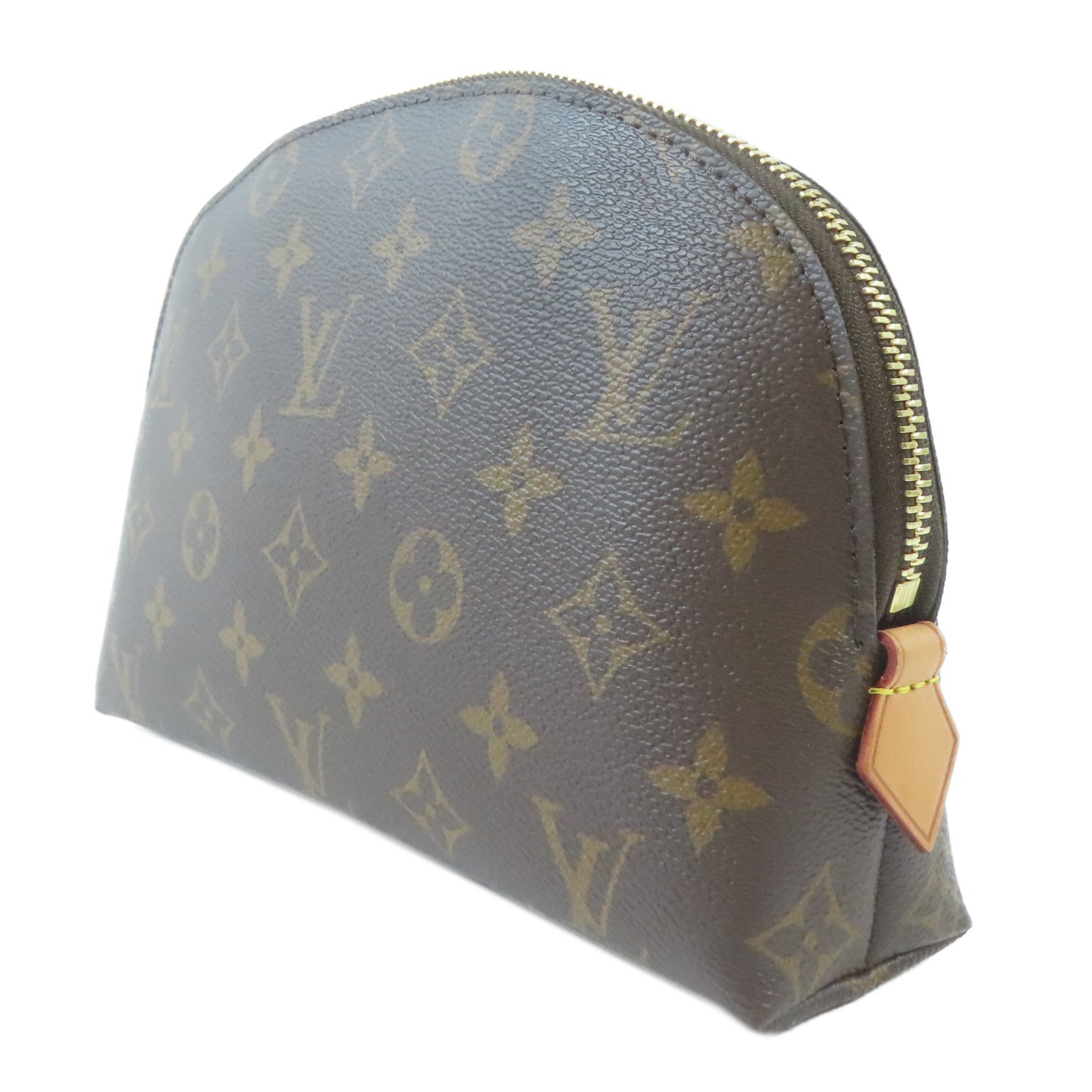 LOUIS VUITTON Monogram Cosmetic Pouch GM金扣化妝袋啡色