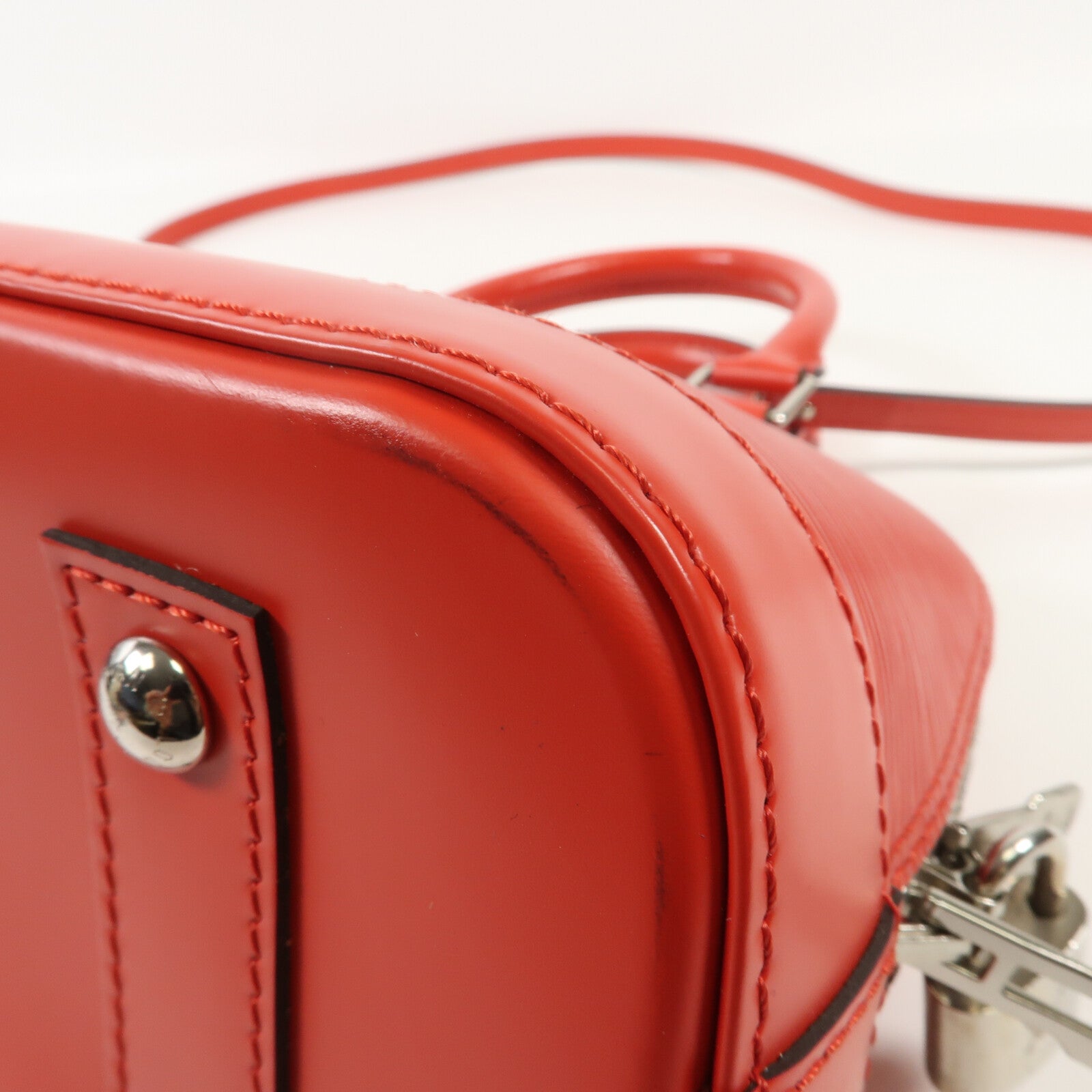 LOUIS VUITTON Epi Alma BB銀扣手挽肩背兩用袋