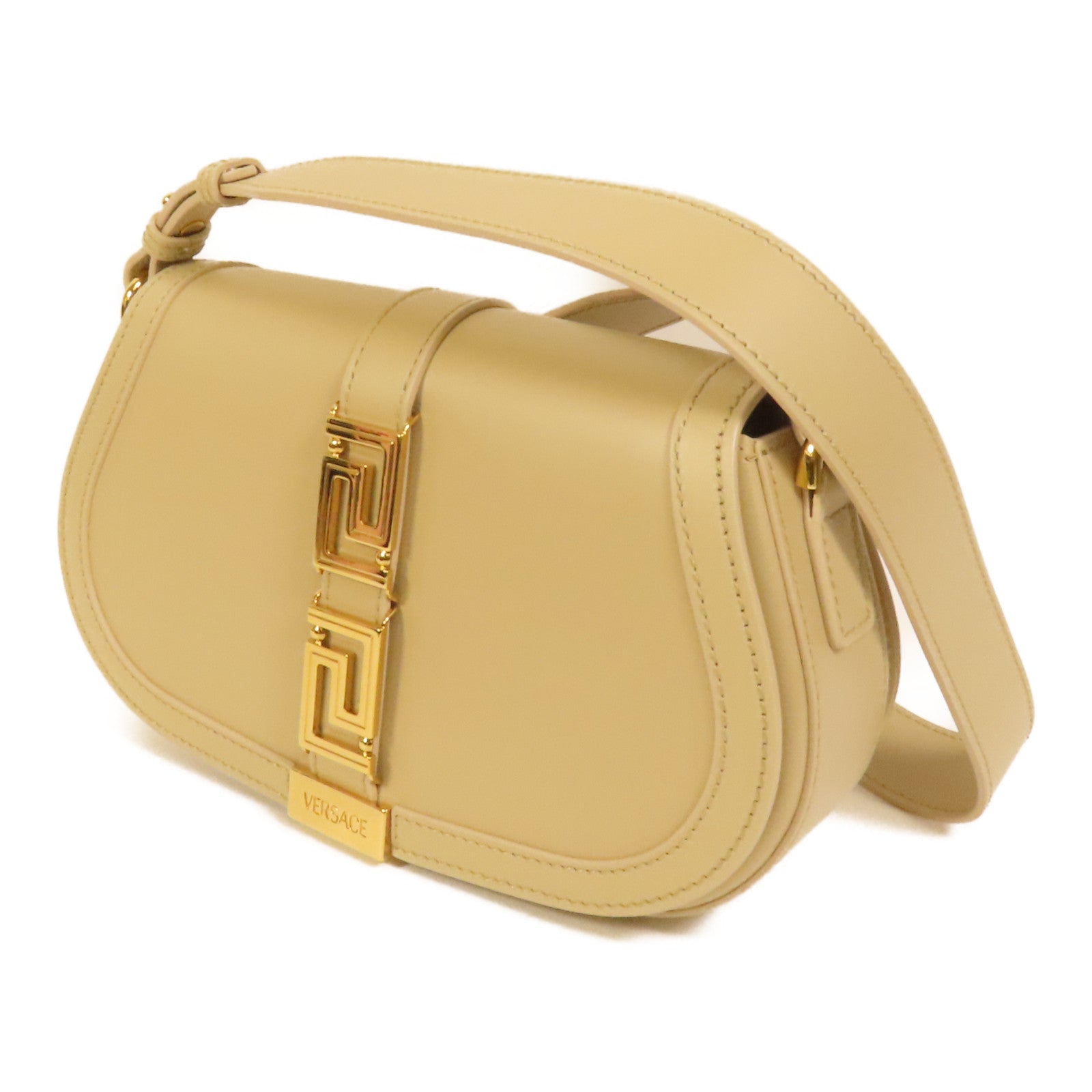 VERSACE 牛皮皮革Greca Goddness金扣肩背袋
