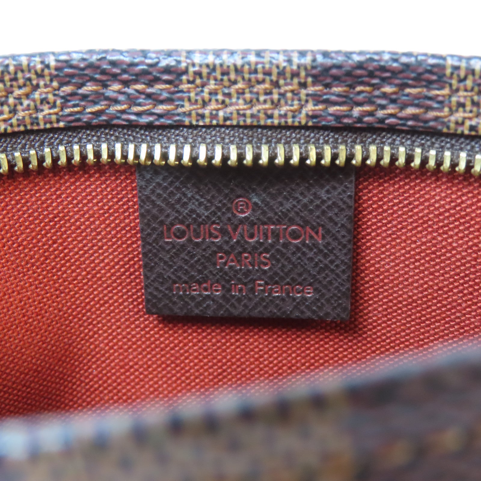 LOUIS VUITTON Damier Truth Makeup Bag金扣手挽袋啡色