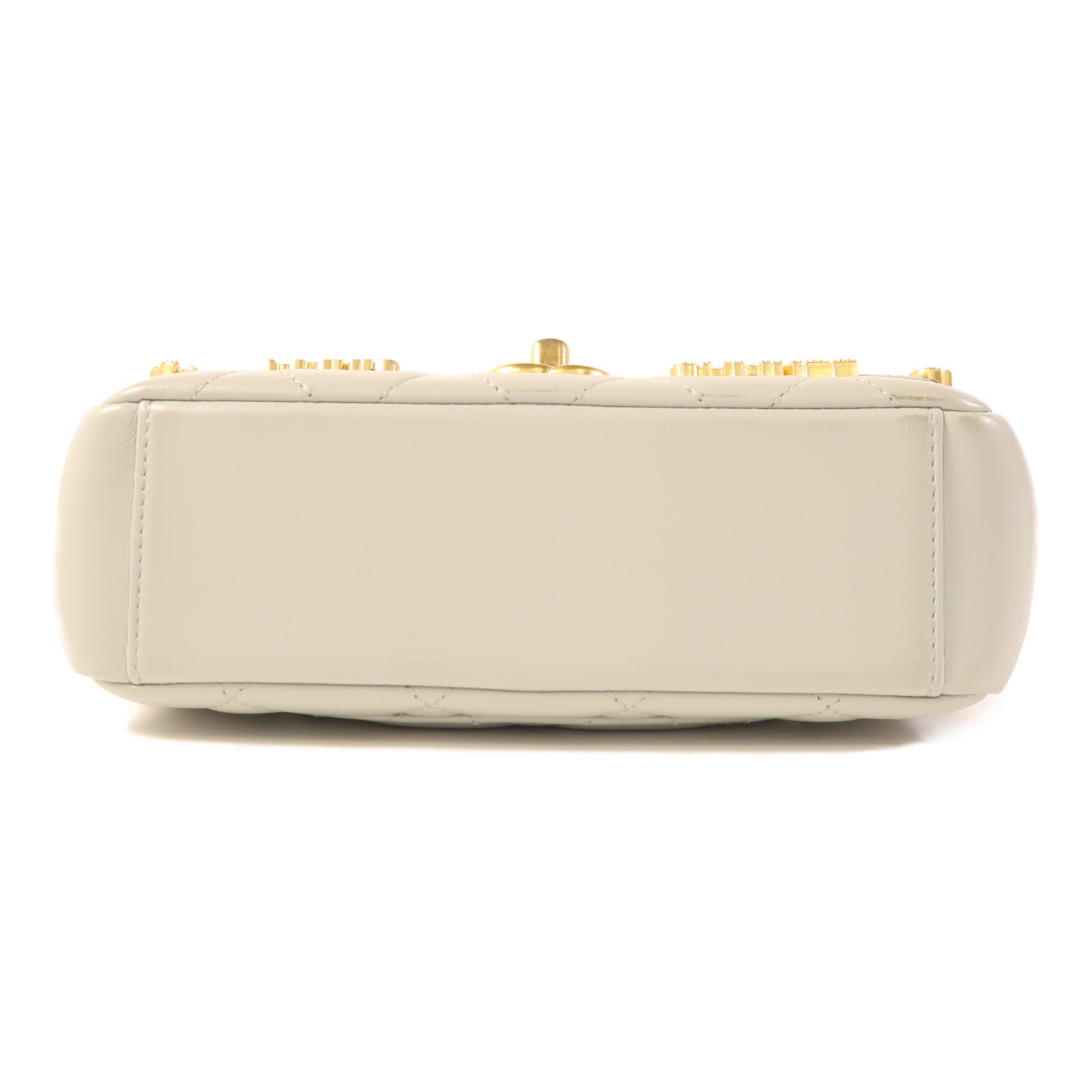 CHANEL 羊皮皮革Chain Shoulder金扣鏈帶肩背袋