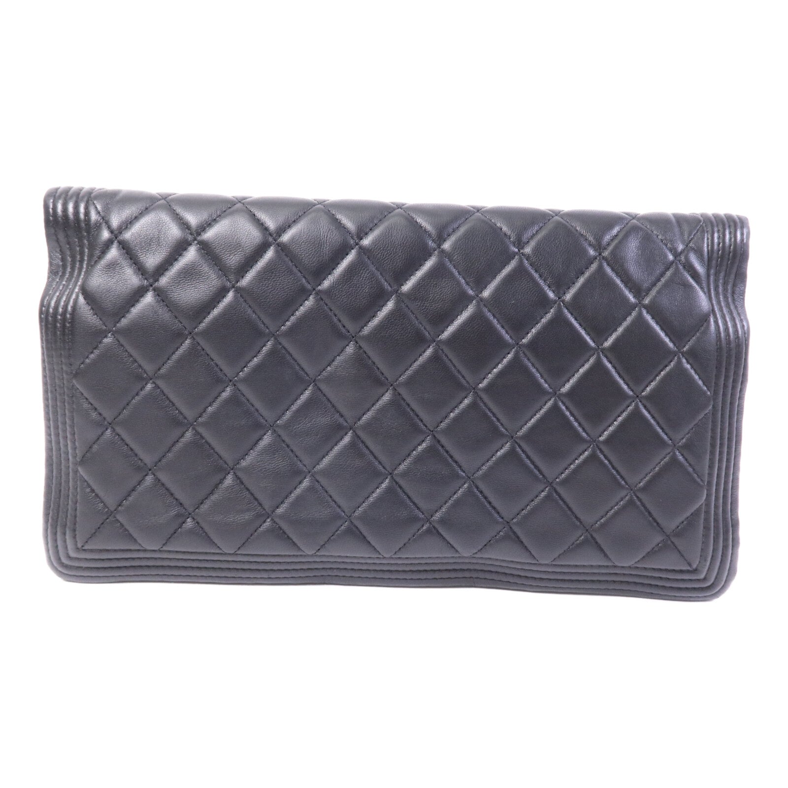 CHANEL 羊皮皮革Boy Chanel Clutch金扣手拿包