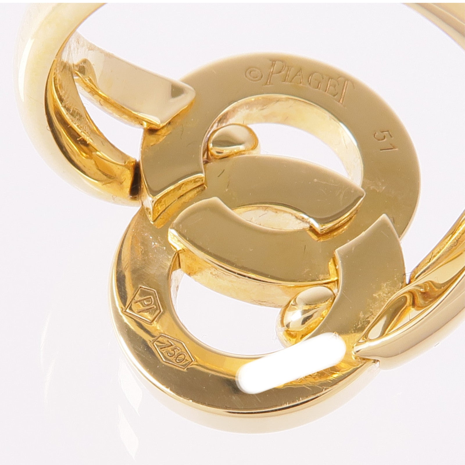 PIAGET 18K黃金Possession鑽石戒指Piaget#51/US#5.5
