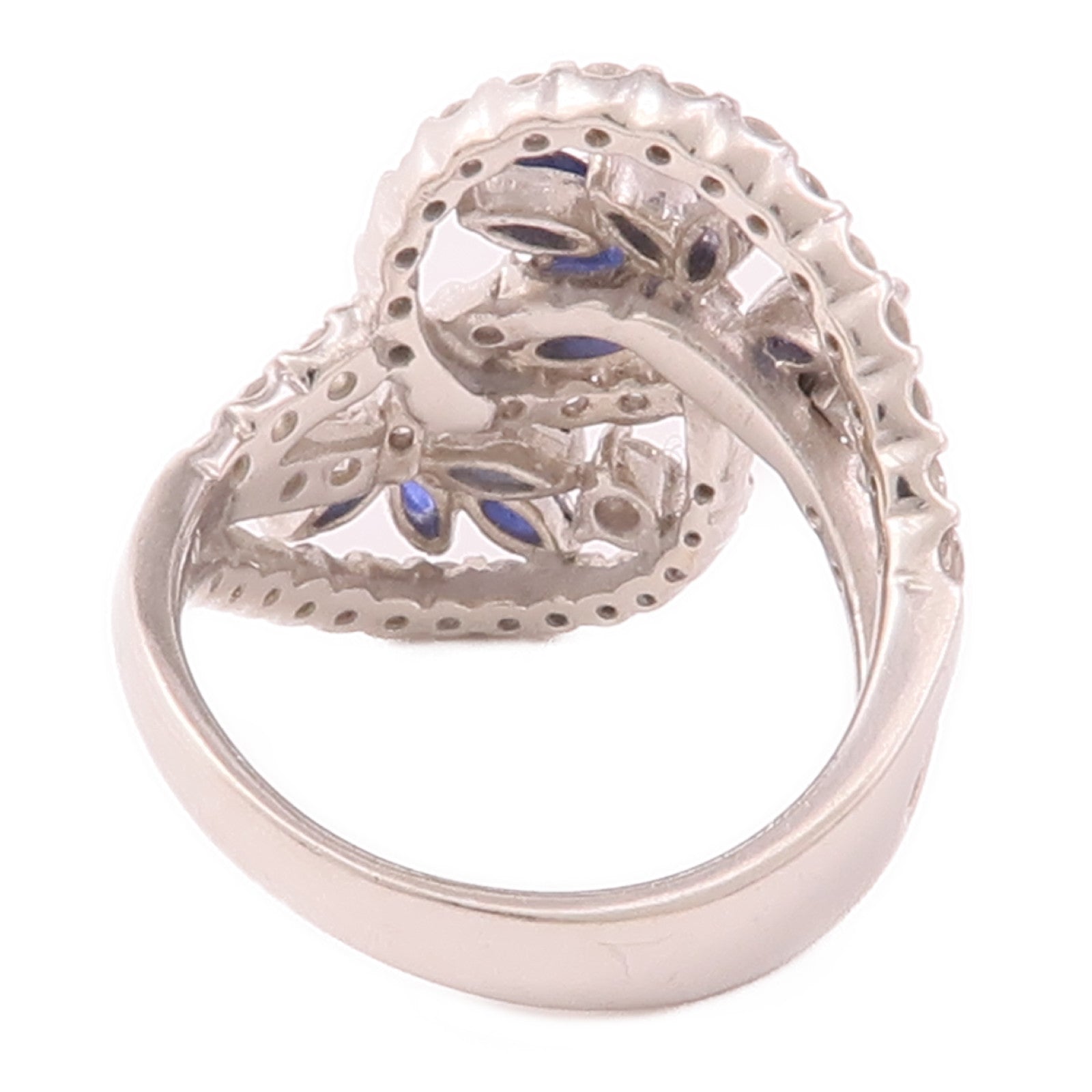 JEWELRY 【激減優惠】PT900鉑金/Sapphire/Diamond藍寶石/鑽石戒指