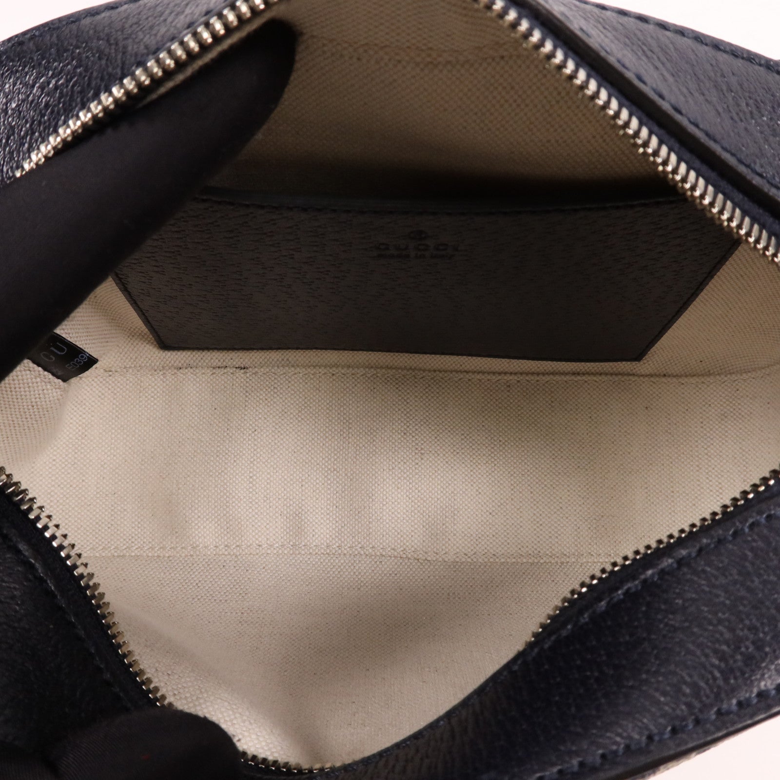 GUCCI 塗層帆布Shoulder Bag銀扣肩背袋