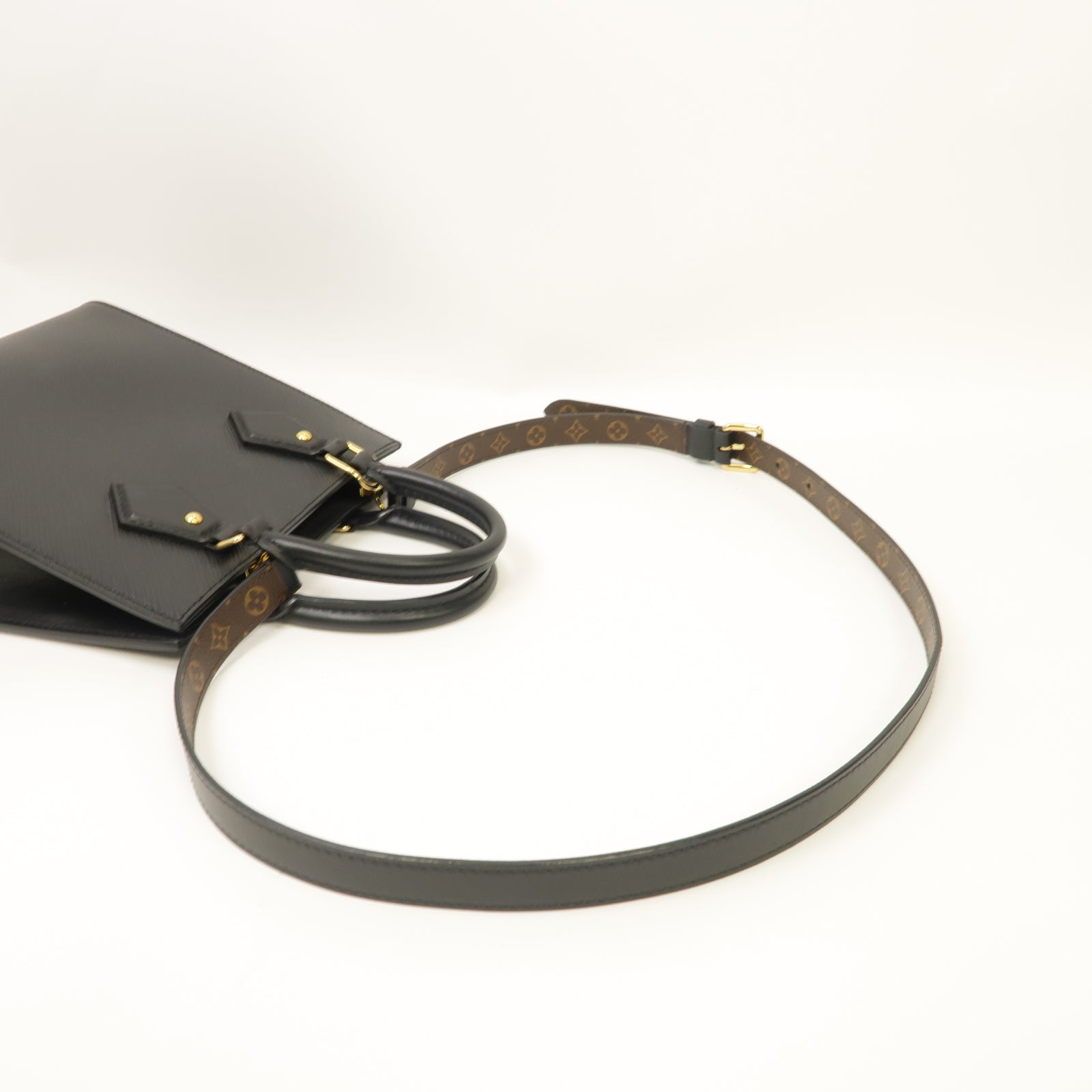 LOUIS VUITTON 【激減優惠】Epi Sac Plat BB 2 Way Shoulder Bag金扣手挽肩背兩用袋黑色
