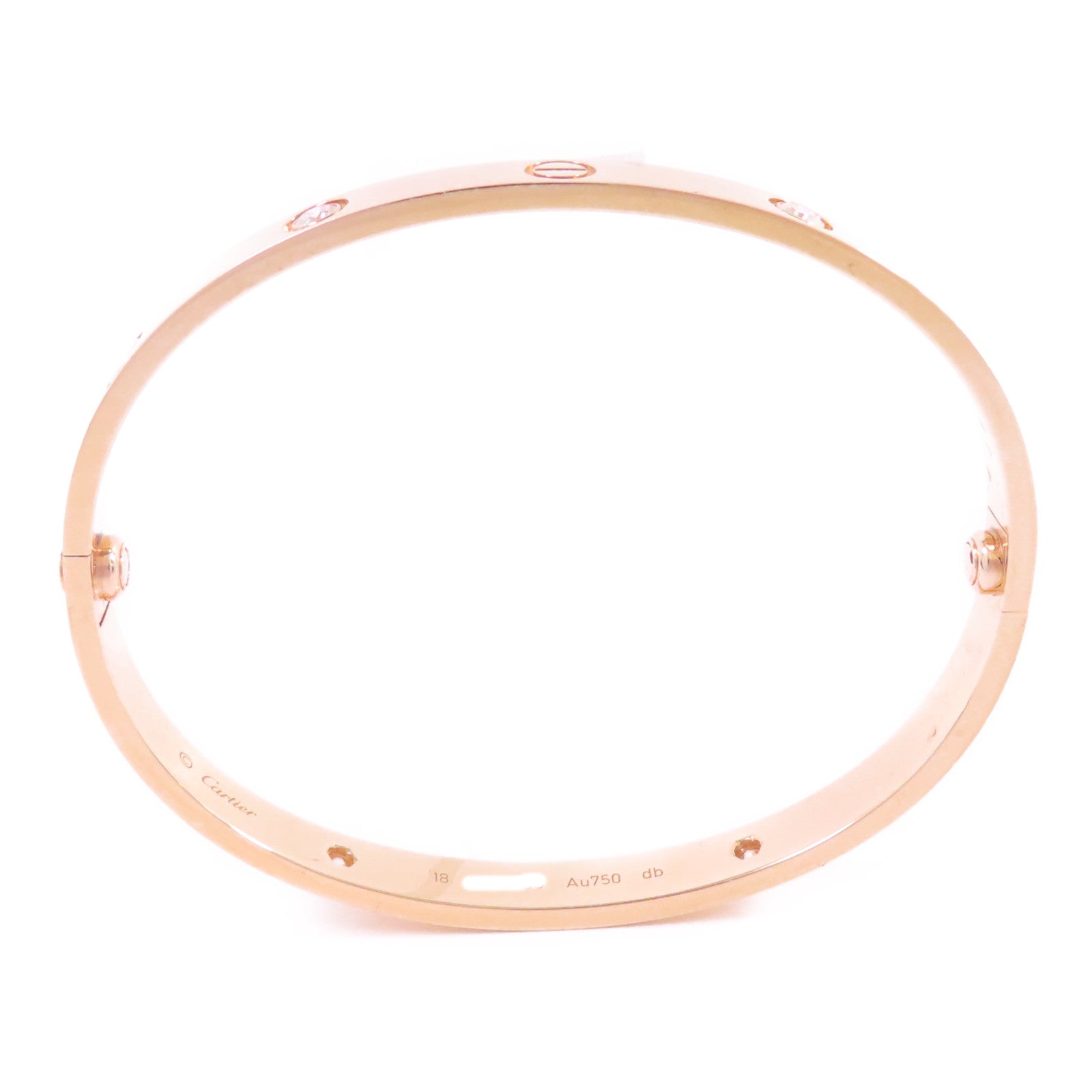 CARTIER 【激減優惠】18K玫瑰金/鑽石Love Bracelet 4 Diamond Bracelet手鐲Cartier#18