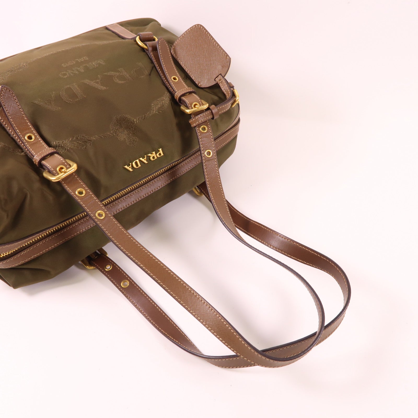 PRADA 尼龍Shoulder Bag金扣肩背袋