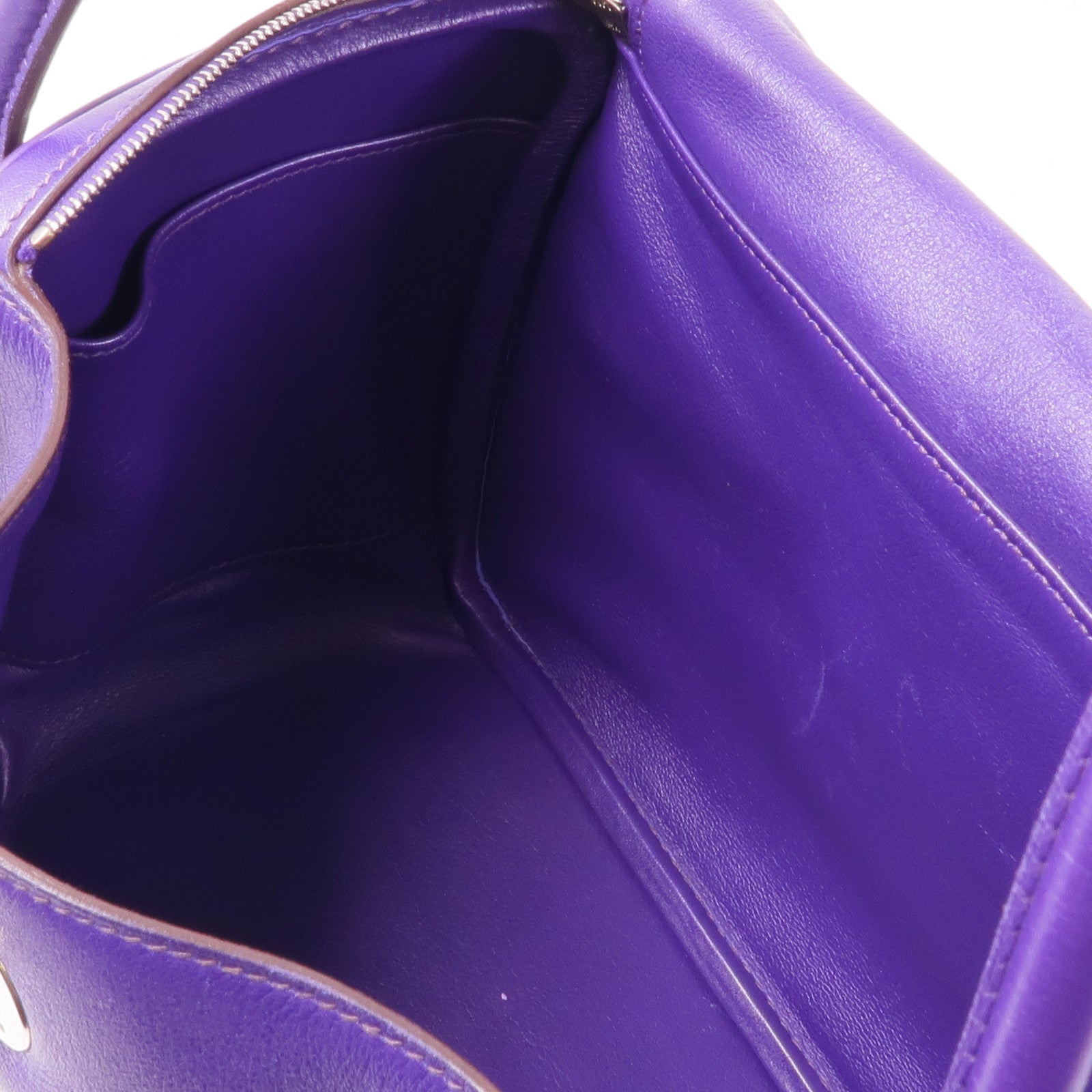 HERMES Swift皮革Lindy 26銀扣手挽肩背兩用袋Cassis