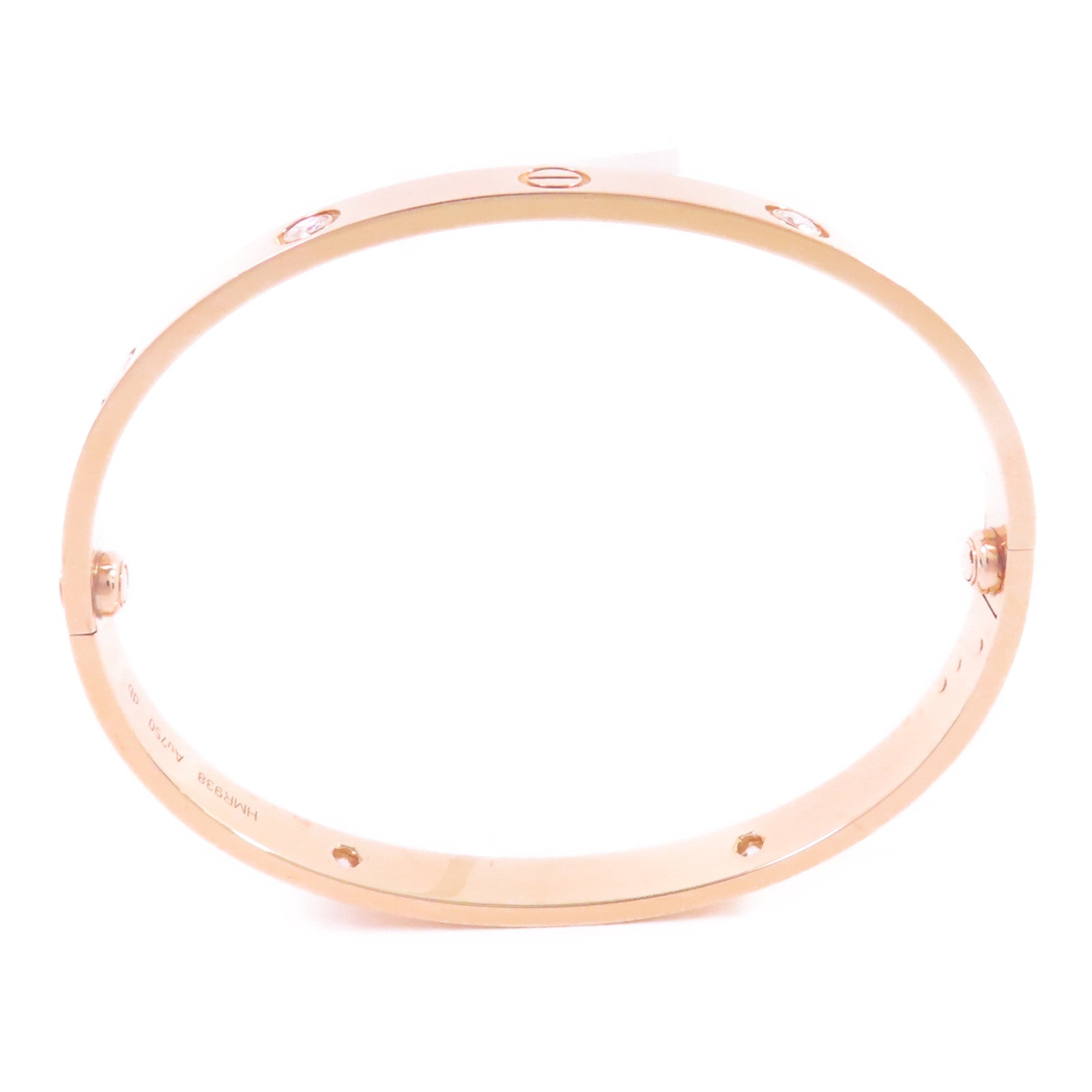 CARTIER 【激減優惠】18K玫瑰金/鑽石Love Bracelet 4 Diamond Bracelet手鐲Cartier#18