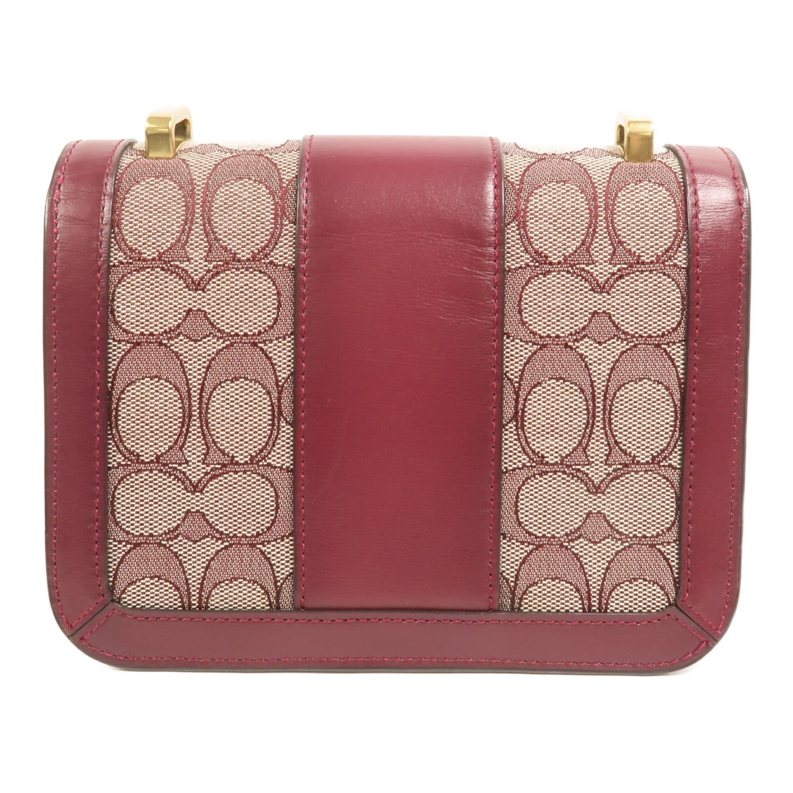COACH 牛皮皮革/帆布Alie Shoulder Bag 18肩背袋