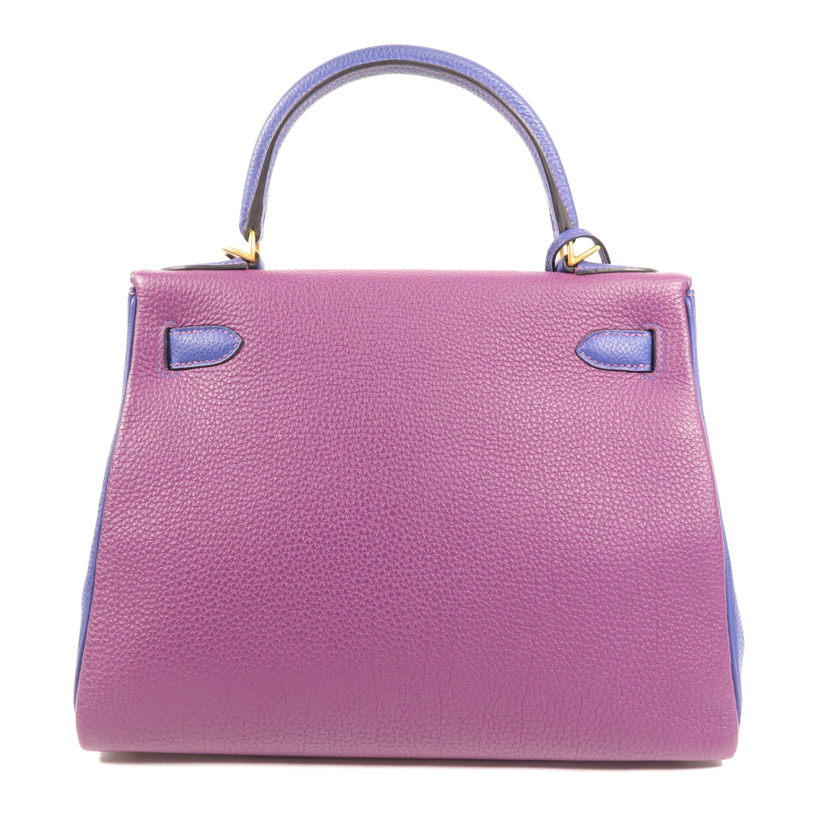 HERMES Togo皮革Kelly 28金扣手挽肩背兩用袋Anemone