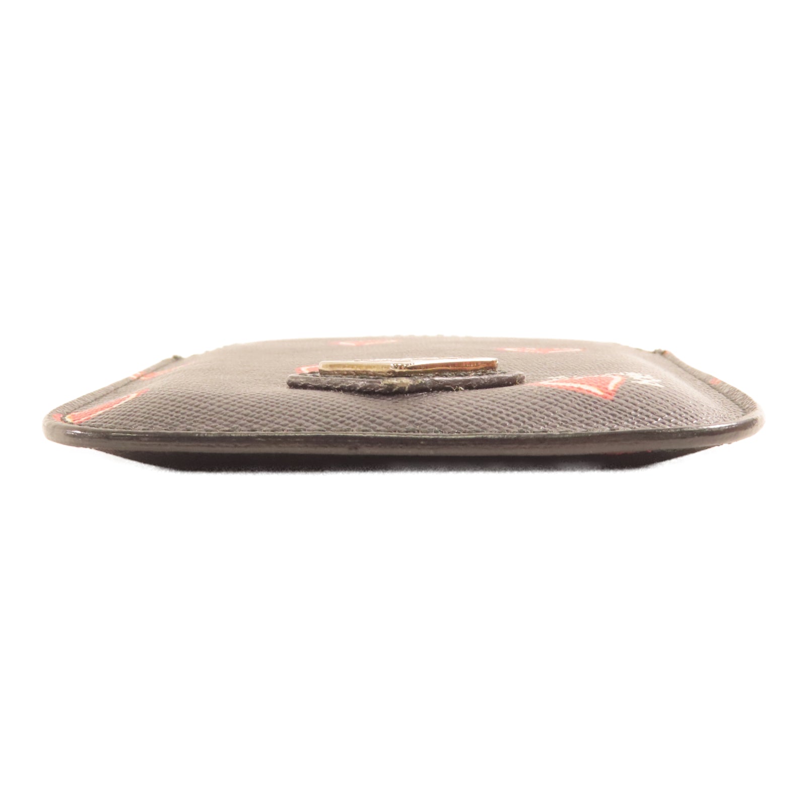 PRADA 牛皮皮革Phone Case銀扣卡片套深藍色
