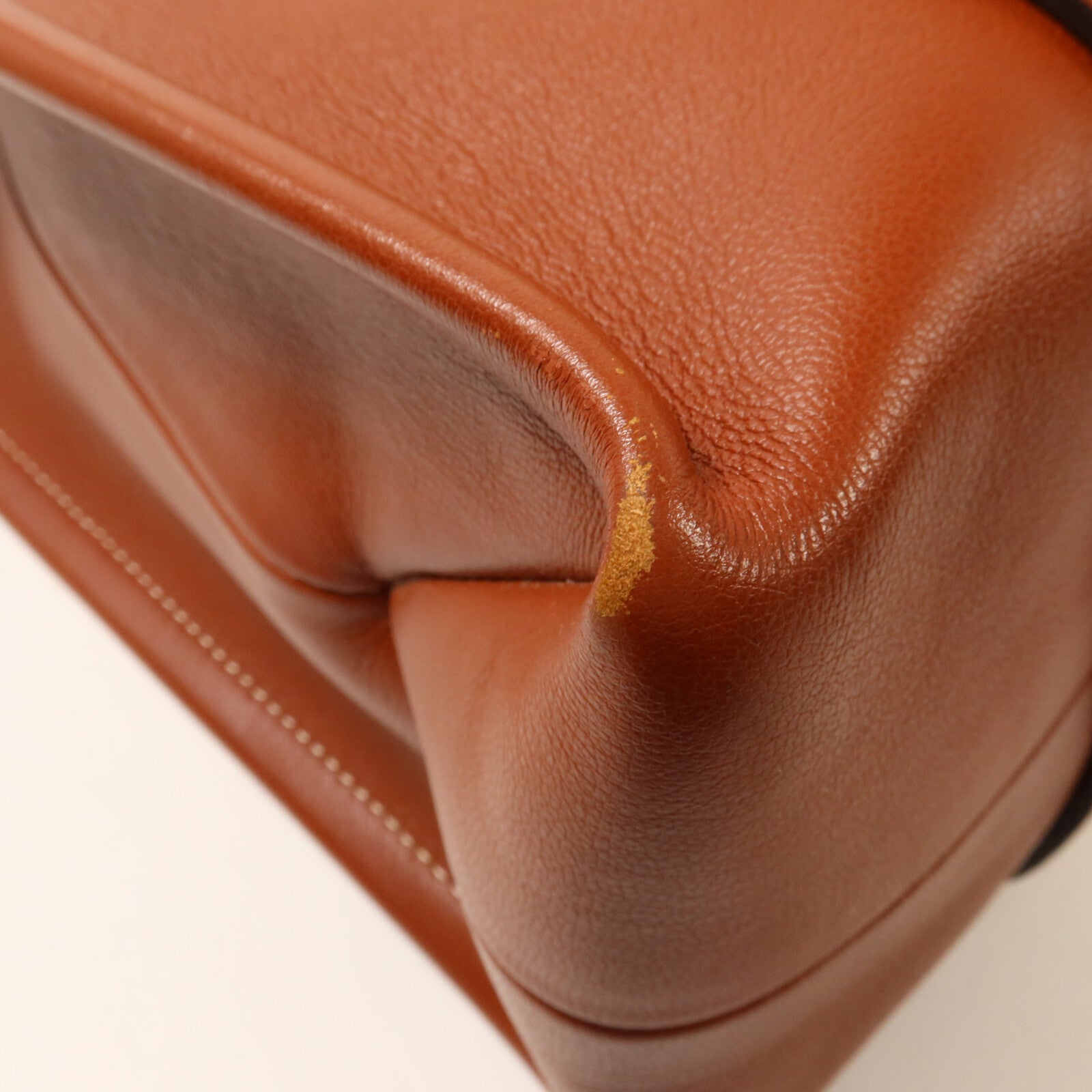Chloe 牛皮皮革/帆布Woody Tote Medium手挽袋