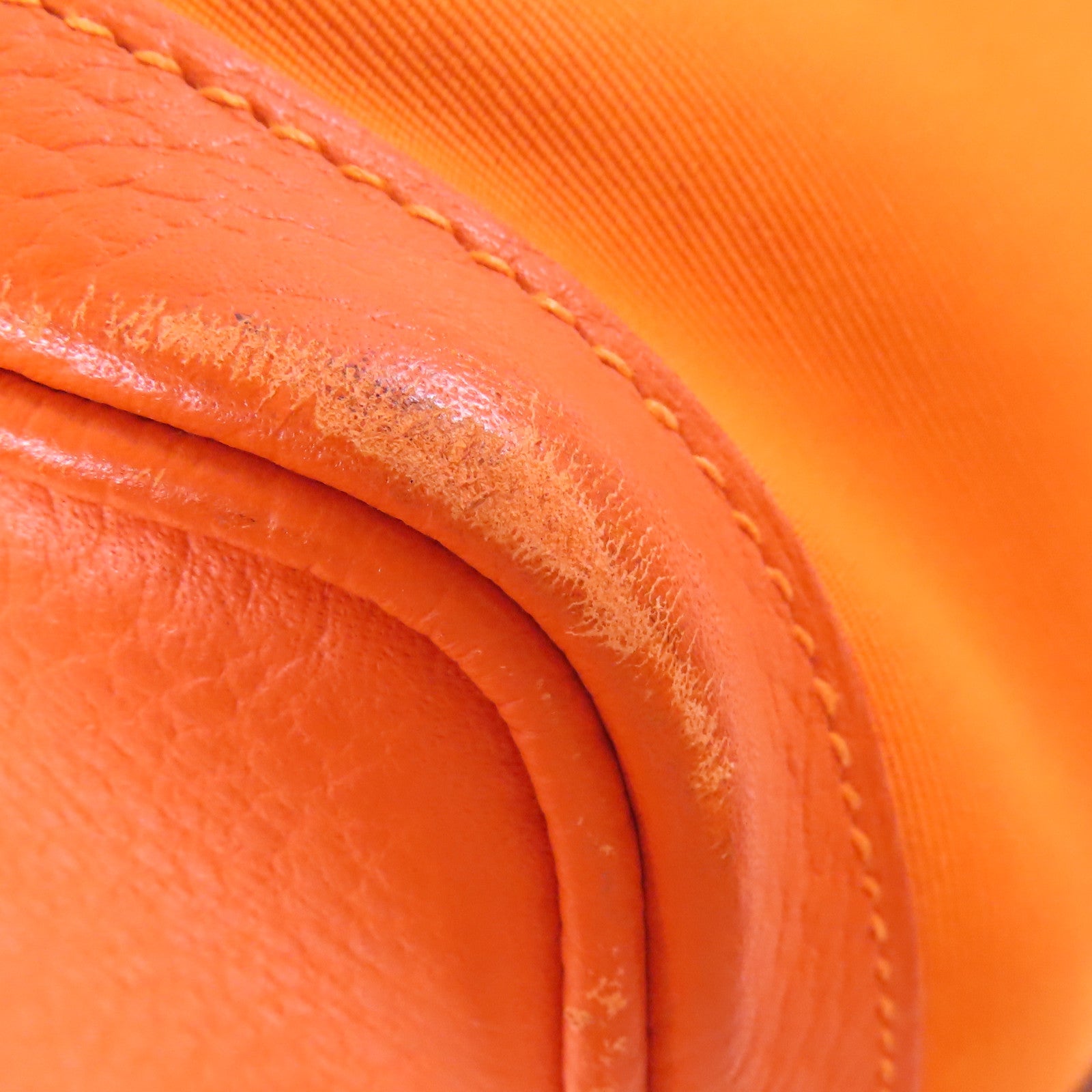 HERMES PHW Garden Party PM Tote Bag Hand Bag Canvas Orange