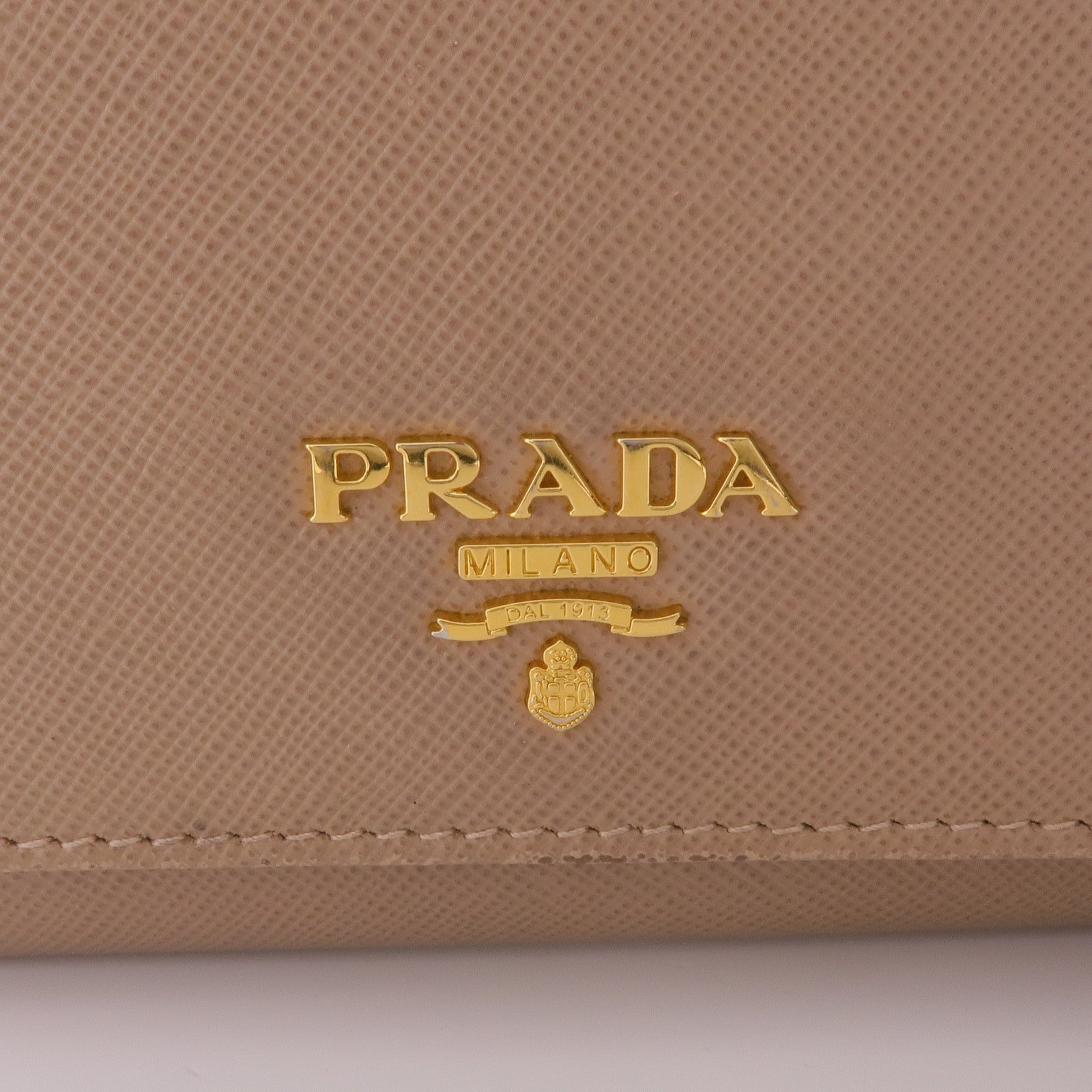 PRADA Saffiano皮革Long Wallet金扣長錢包